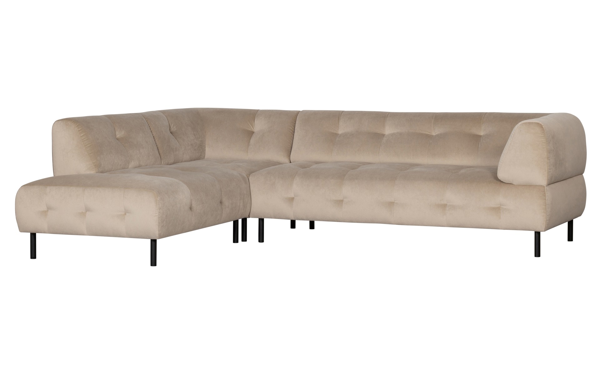 Ecksofa Lloyd mit Samtbezug, Links, Sand Ecksofa Lloyd mit Samtbezug, Links, Sand