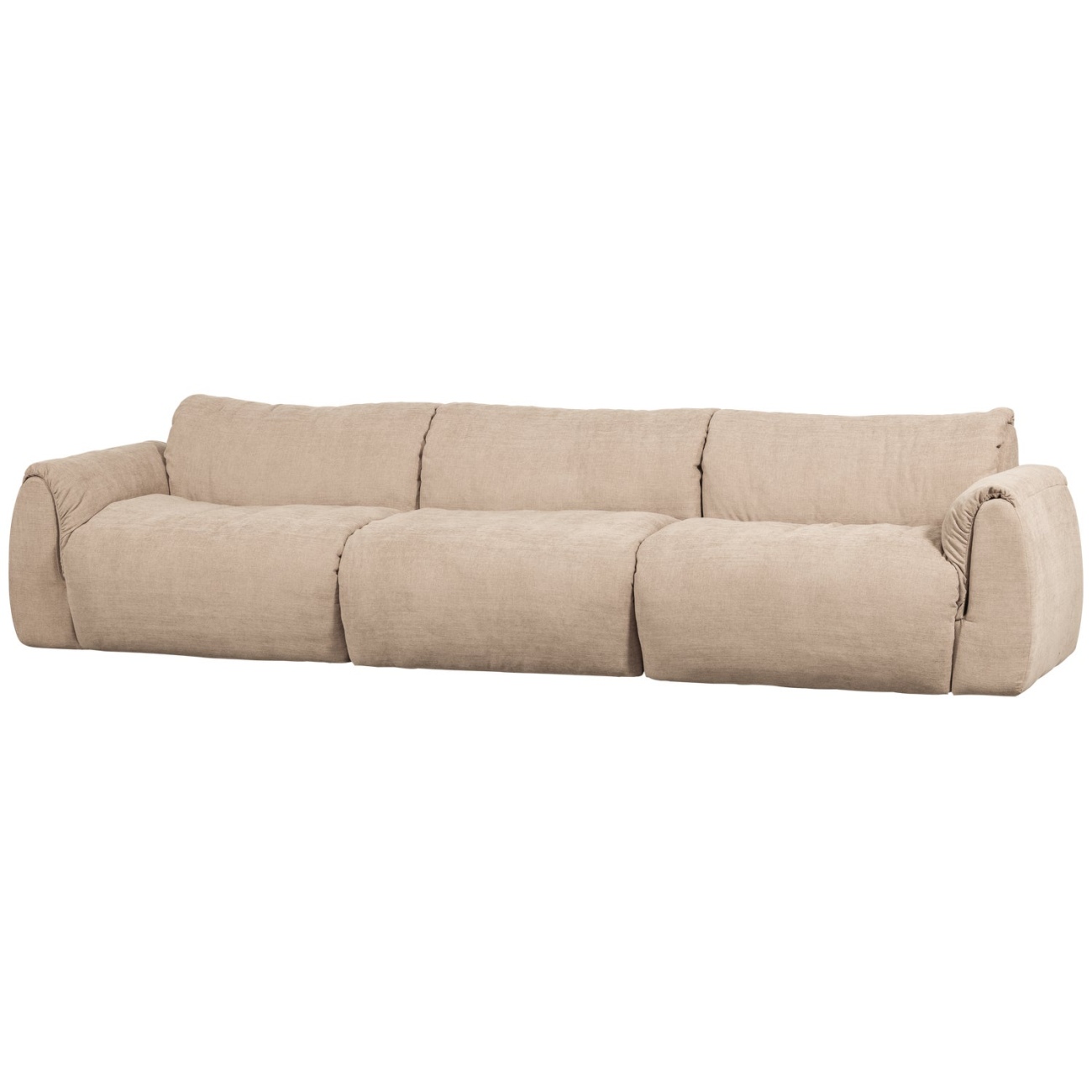 Sofa Baggy 3-Sitzer aus Chenille-Stoff, Sand Sofa Baggy 3-Sitzer aus Chenille-Stoff, Sand