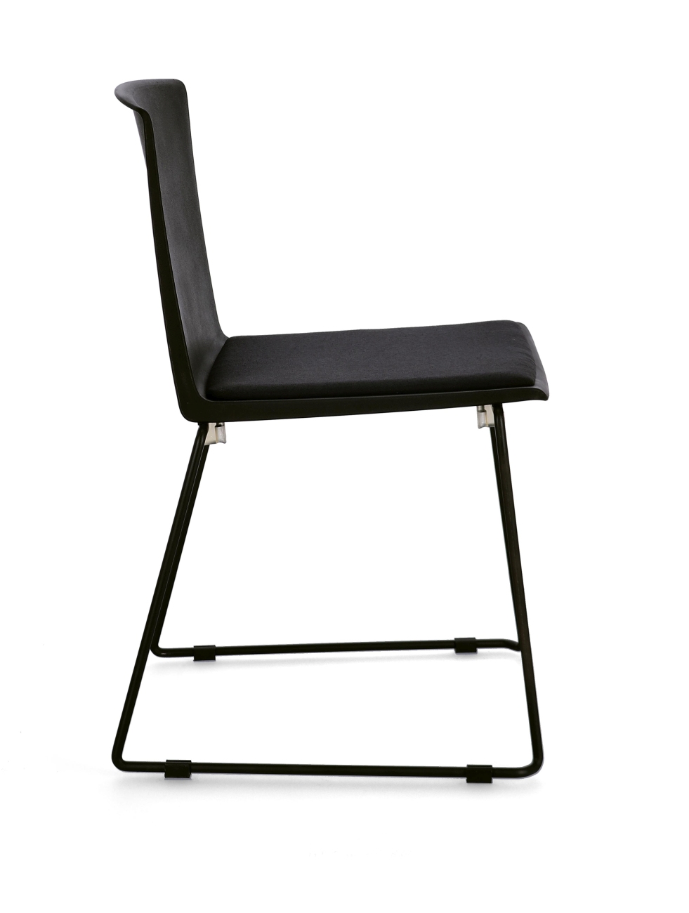 Esszimmerstuhl Giulia 4er-Set aus Metall, Schwarz/Schwarz