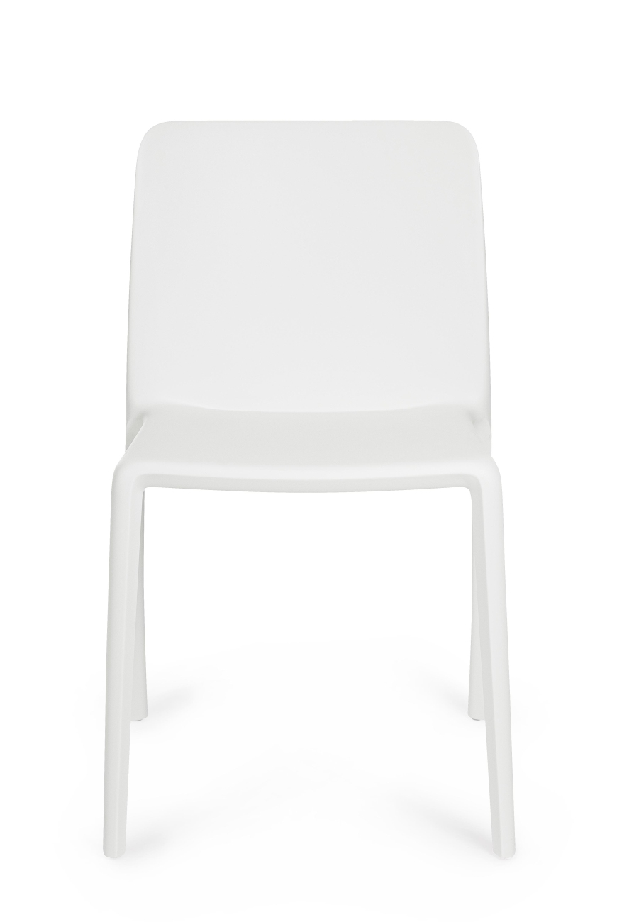 Stuhl Chloris 4er-Set aus Kunststoff, Weiß