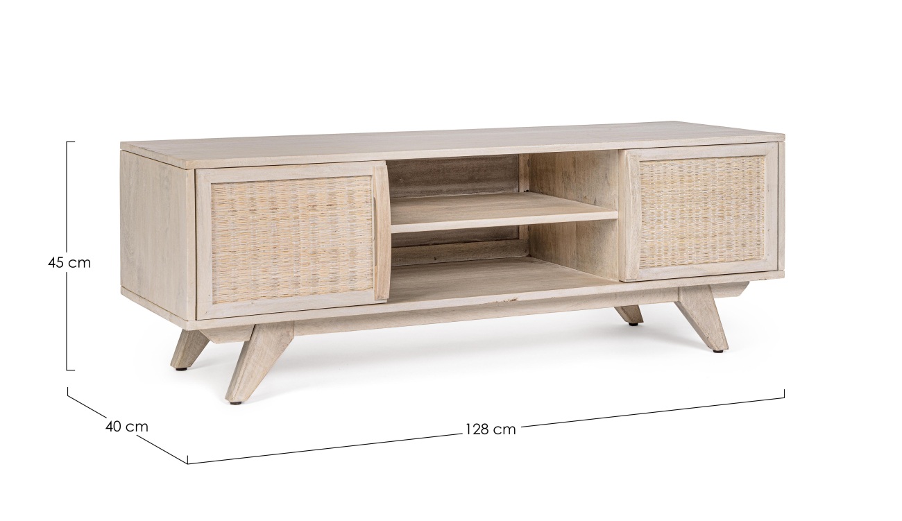 TV-Board Sahana aus Mangoholz, 128 cm