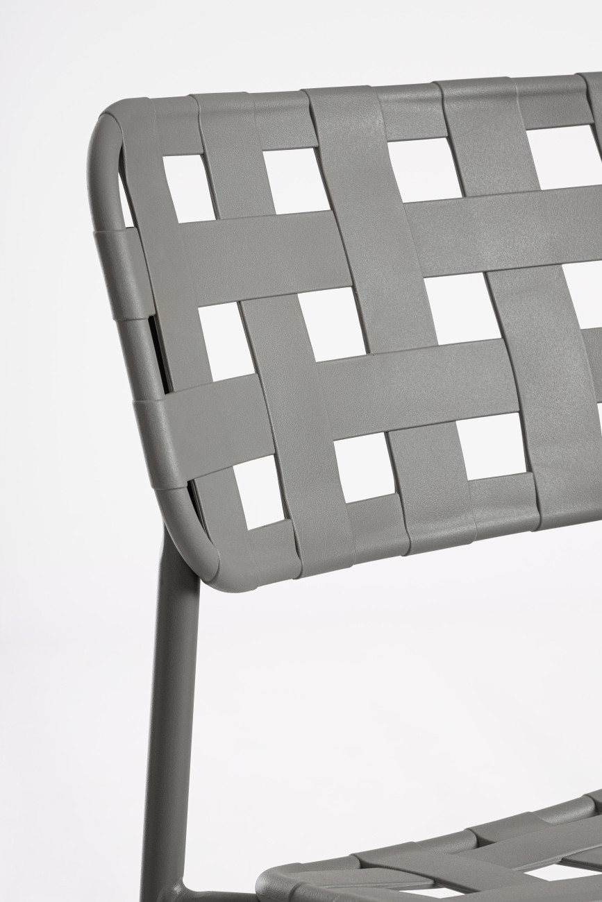 Gartenstuhl Clover aus Metall, Grau