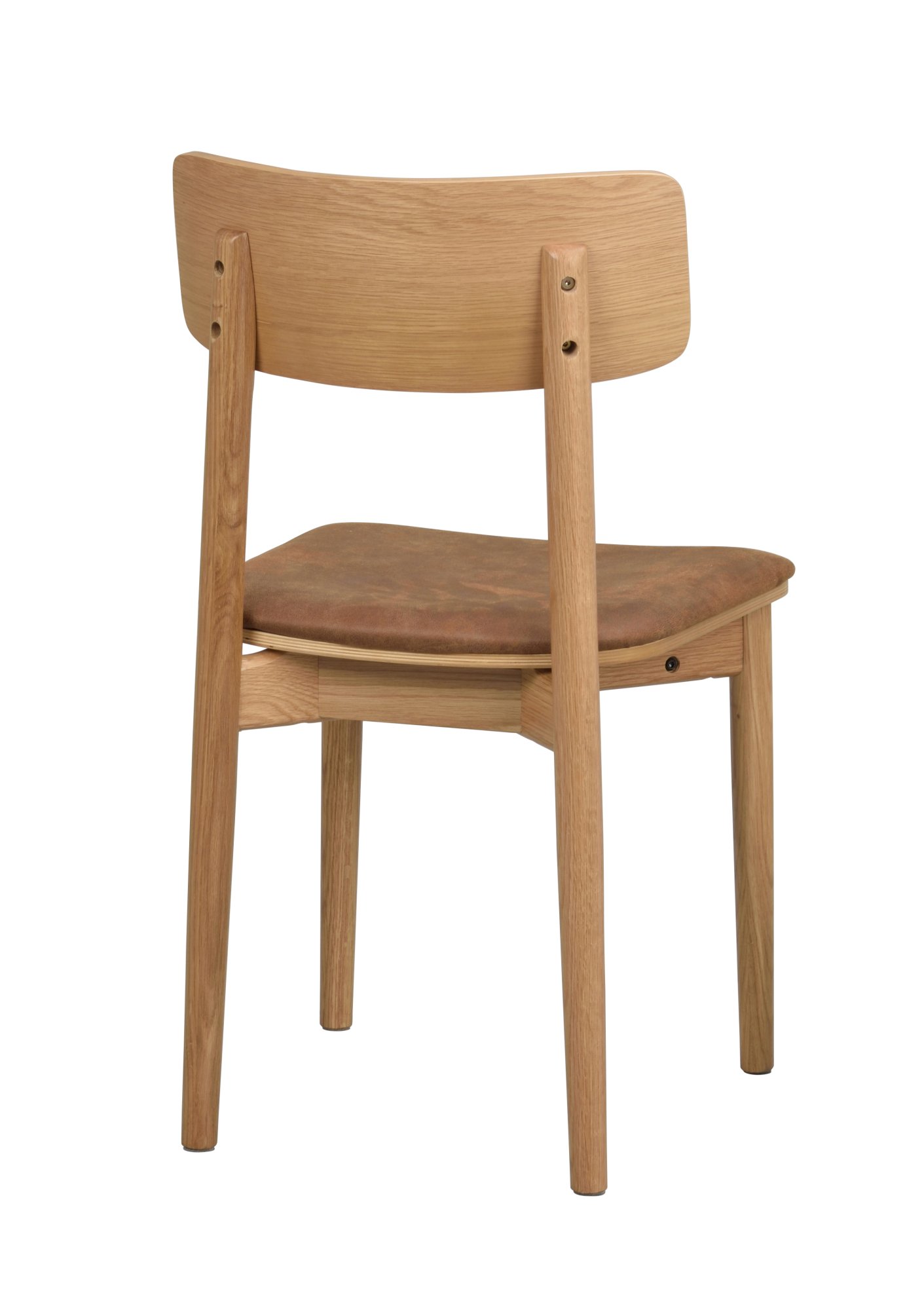 Stuhl Wolcott 2er Set, Eiche / Braun – überzeugt mit zeitlosem Stil.