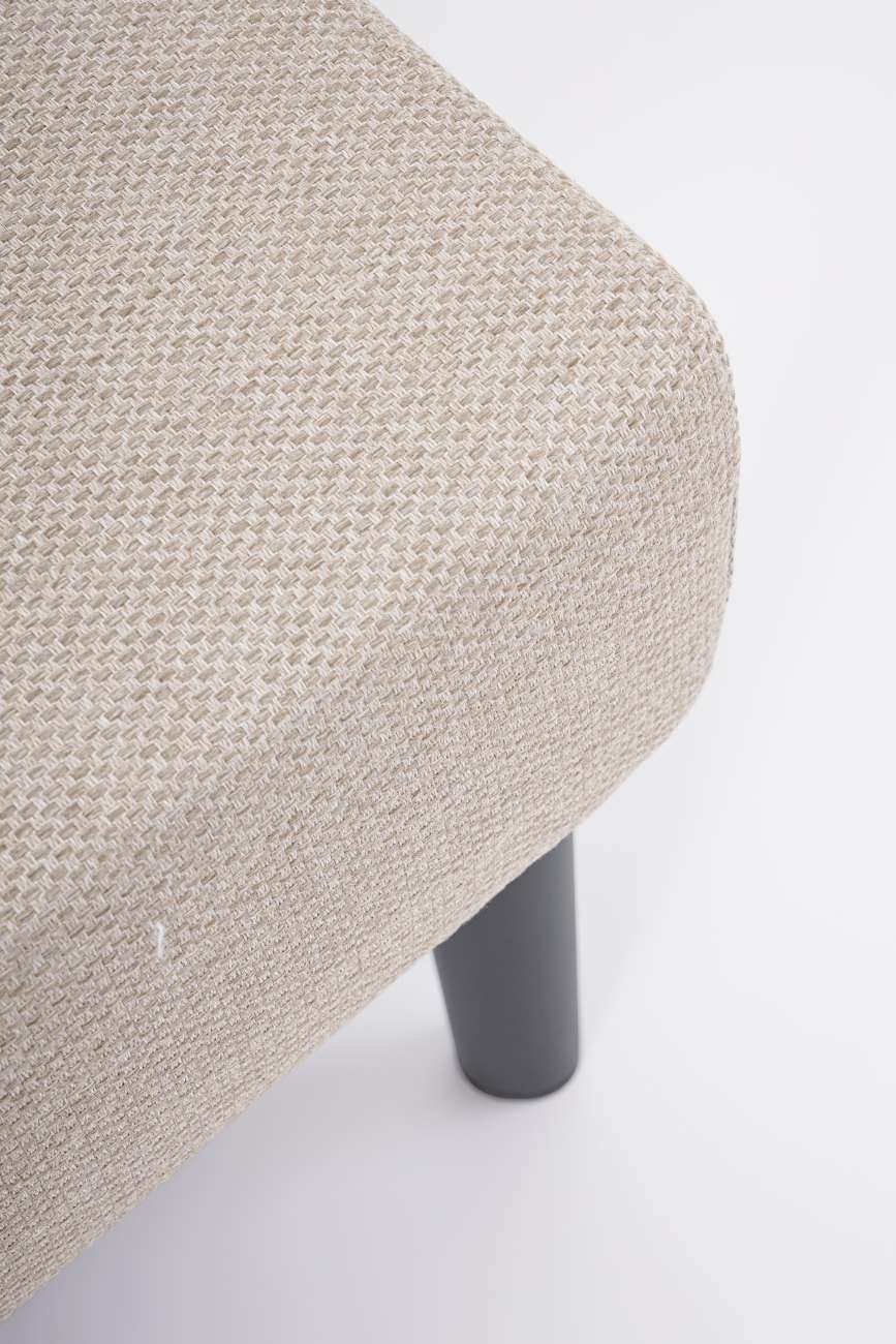 Gartenmodulsofa Gerald aus Aluminium Eck-Element, Anthrazit