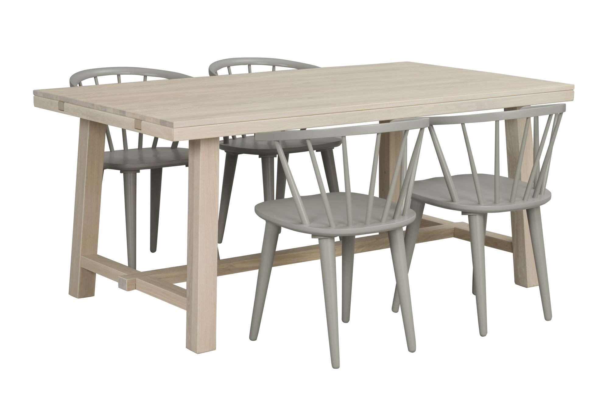 Design trifft Funktion: Esstisch Brooklyn, Classic, 170cm, Whitewash.