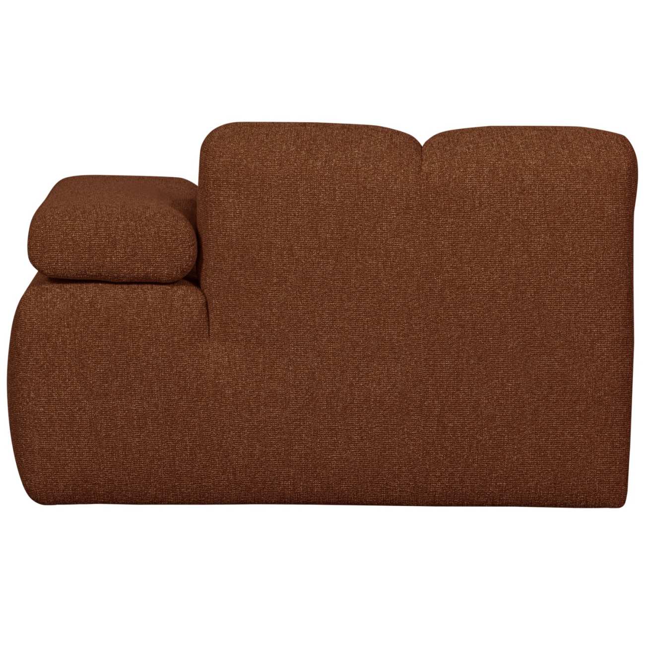 Modulsofa Mojo Boucle Chaiselongue-Rechts, Rostbraun