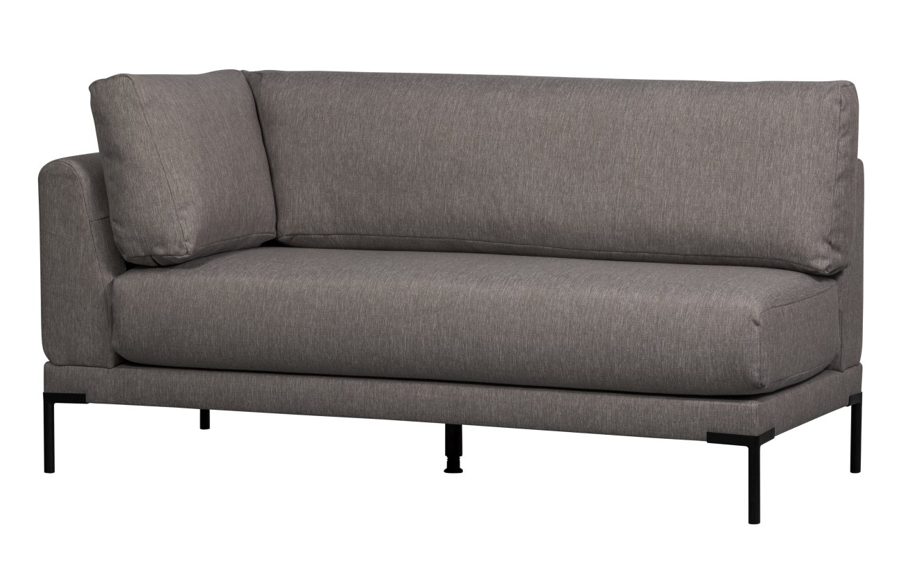 Bank Couple Eck-Element aus Melange-Stoff Rechts, Grau Bank Couple Eck-Element aus Melange-Stoff Rechts, Grau