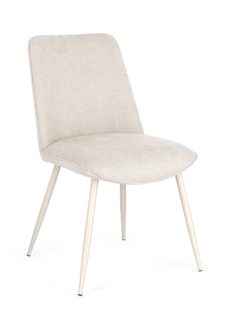 Esszimmerstuhl Cora 4er-Set aus Stoff, Beige / Beige Esszimmerstuhl Cora 4er-Set aus Stoff, Beige / Beige