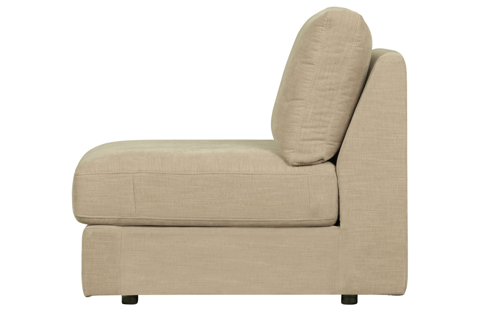 Das Modulsofa Family überzeugt mit seinem modernen Design. Das Seat Element wurde aus Gewebe-Stoff gefertigt, welcher einen einen Sand Farbton besitzen. Das Gestell ist aus Metall und hat eine schwarze Farbe. Das Element hat eine Sitzhöhe von 44 cm.