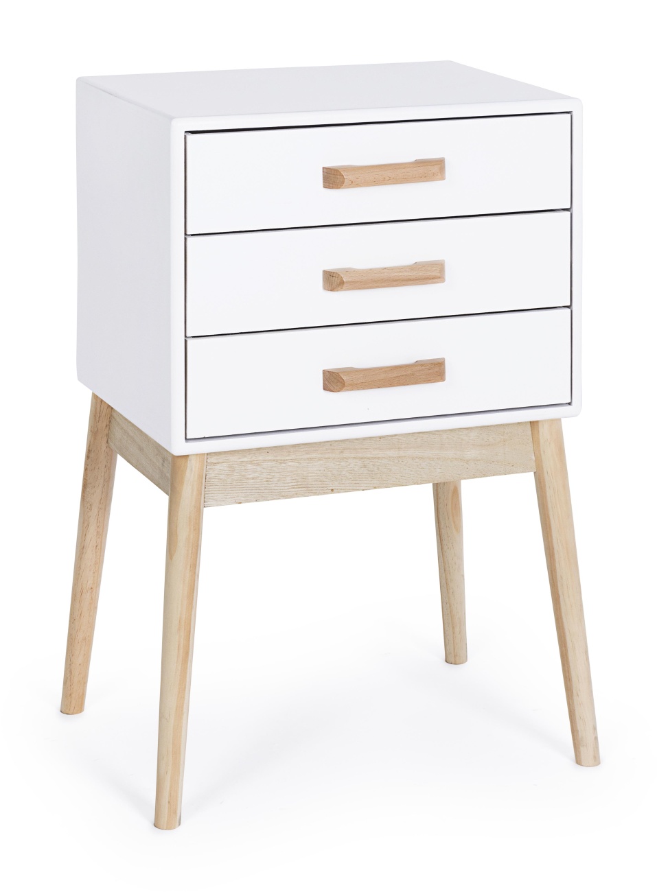 Kommode Ordinary aus Kiefernholz Weiß, 3 Schubladen Kommode Ordinary aus Kiefernholz Weiß, 3 Schubladen