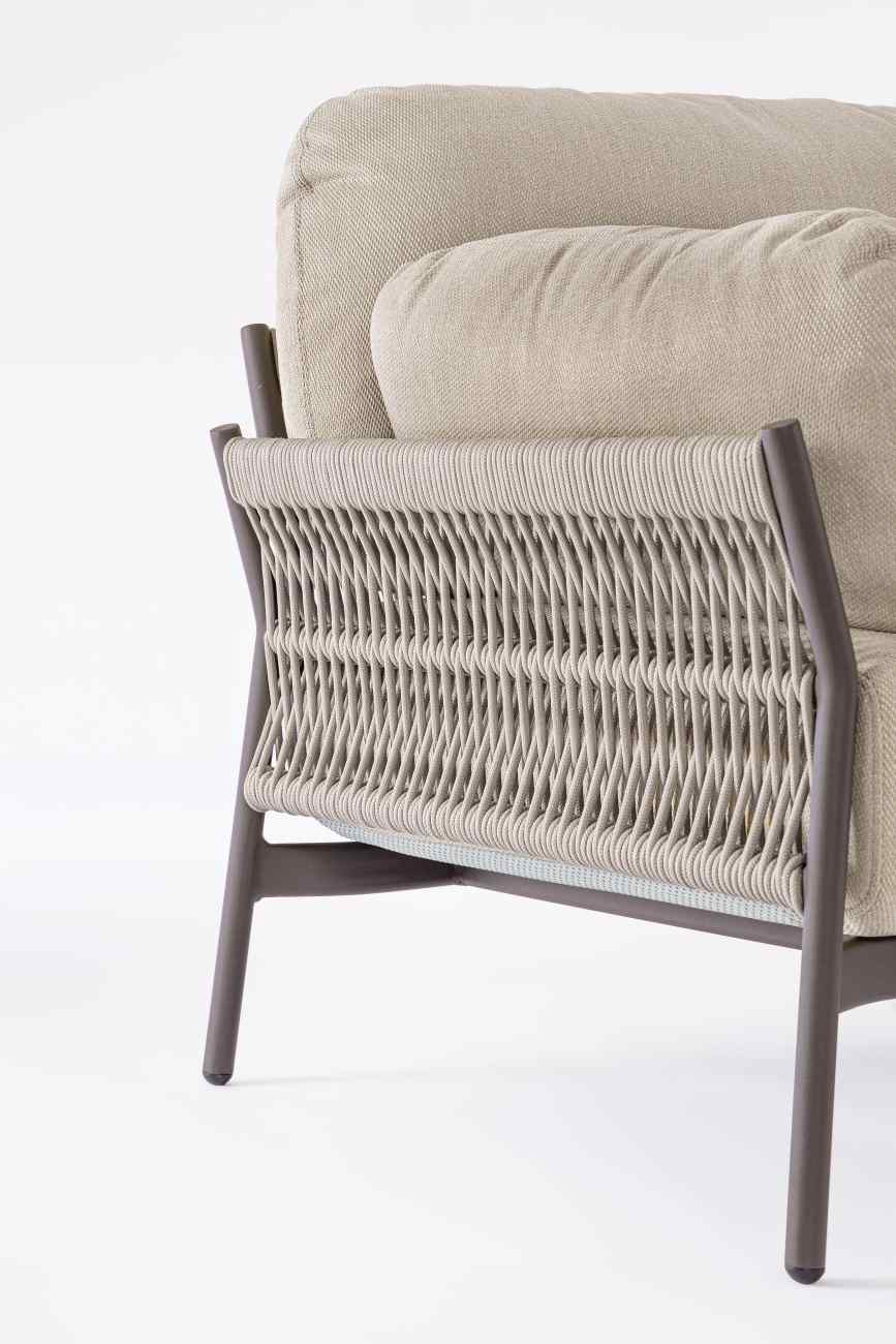 Sofa Pardis aus Aluminium, Raven