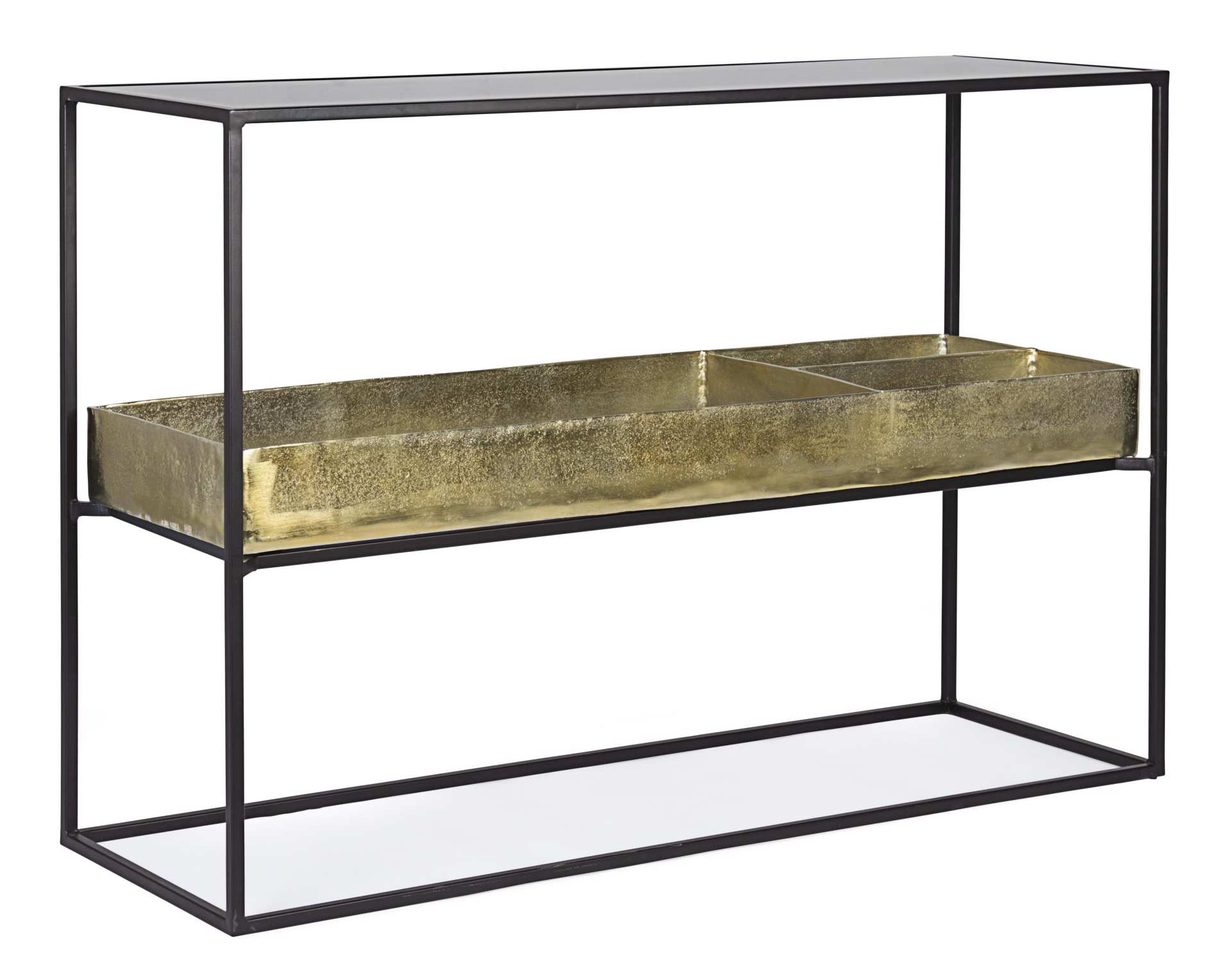 Konsole Mavila mit Glasplatte, 117 cm Konsole Mavila mit Glasplatte, 117 cm