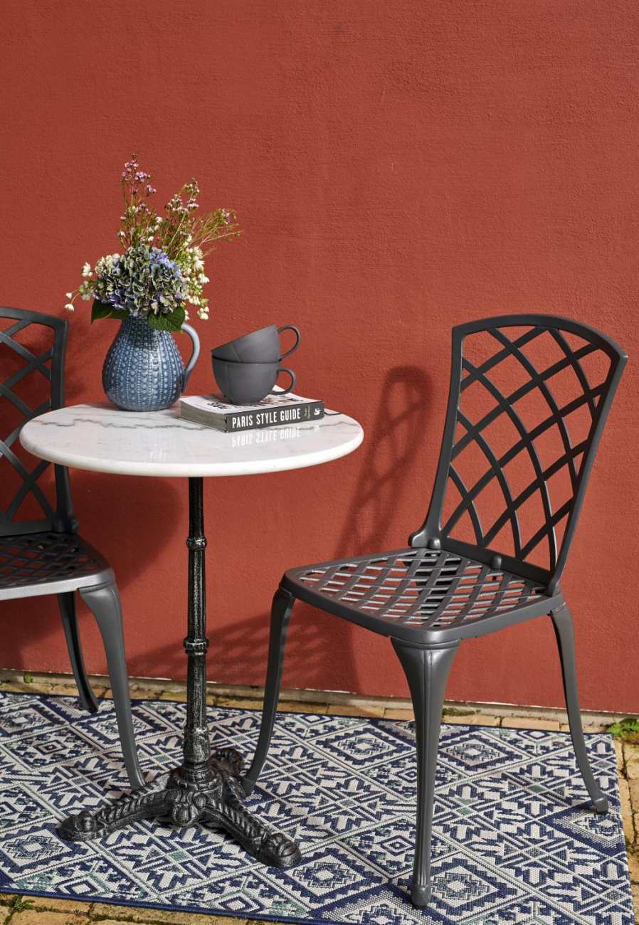 Gartenstuhl Arras aus Metall, Grau