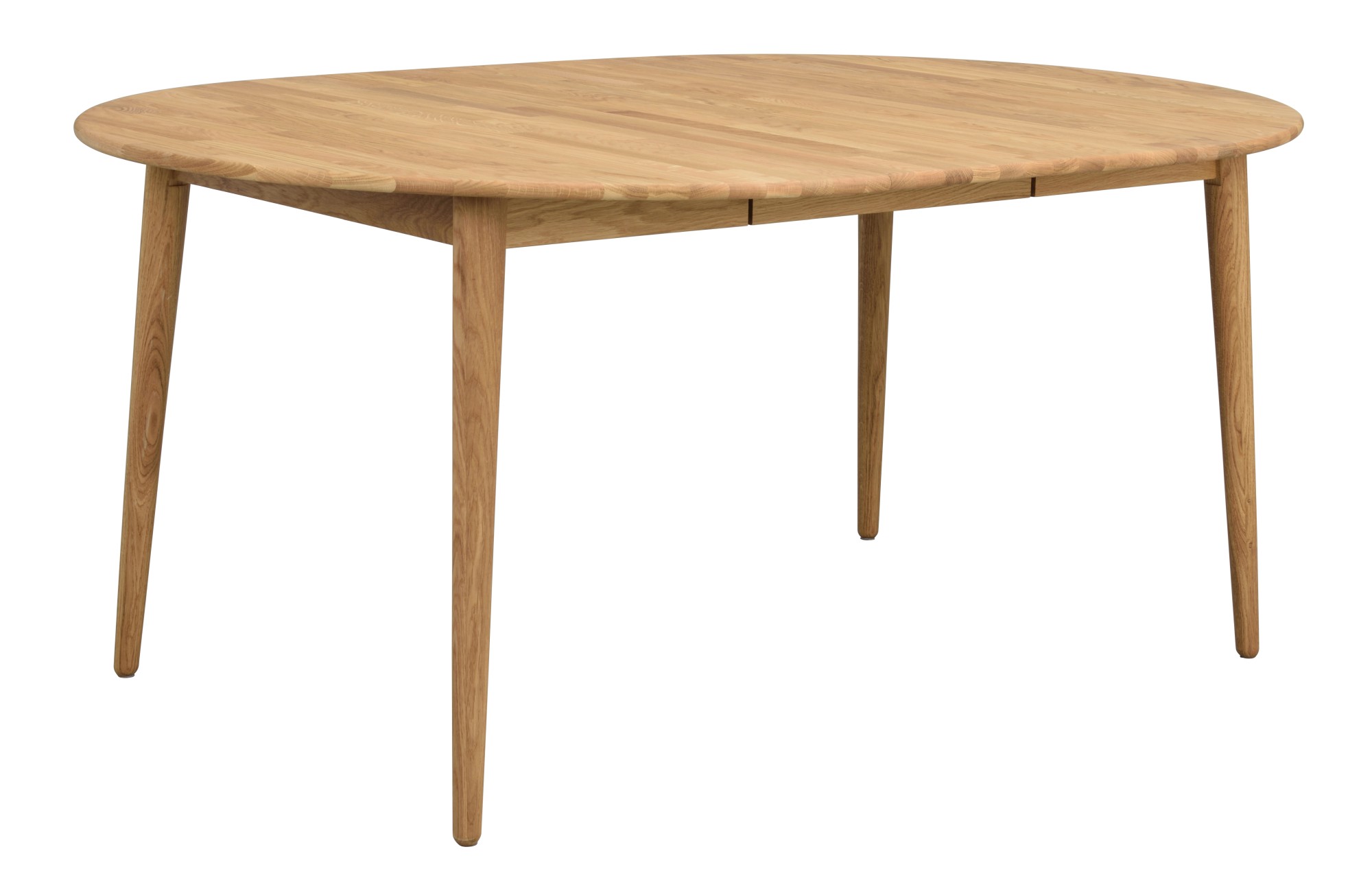 Hochwertiger Ausziehtisch Tyler Rund 120/165cm, Eiche Natur für jede Einrichtung.