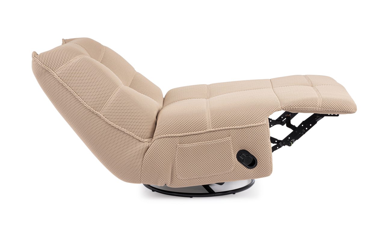Sessel Gita mit Relax-Funktion, Beige