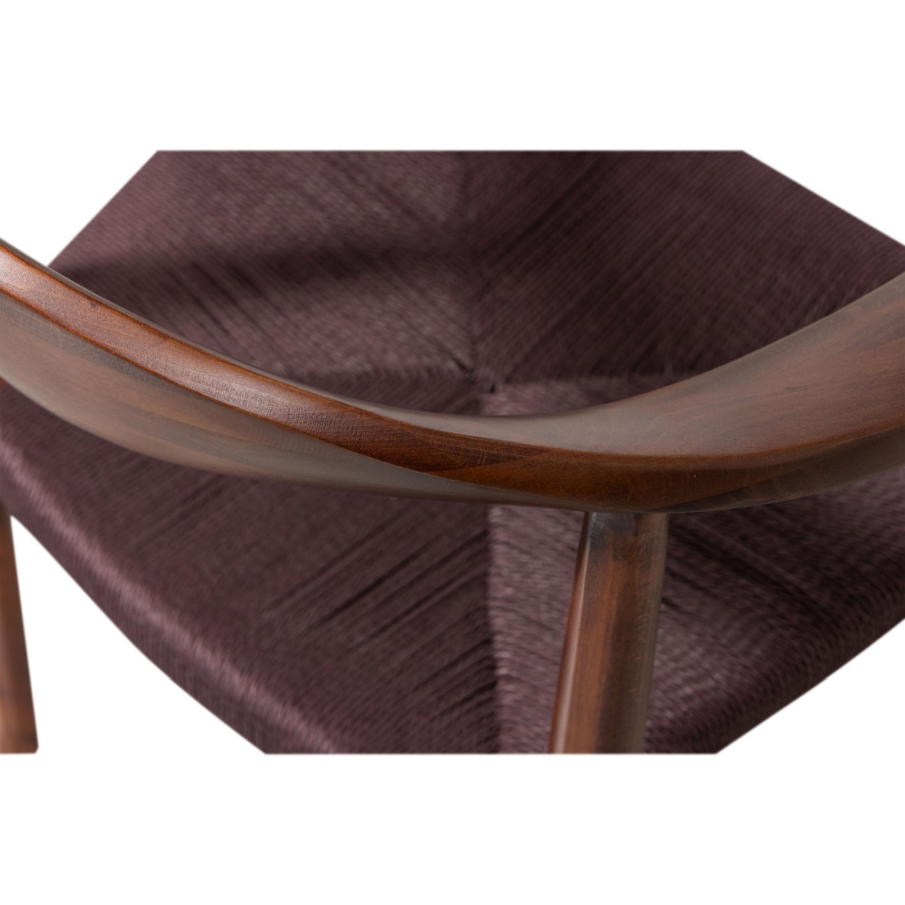 Esszimmerstuhl Embrace mit Geflechtsitz, Dunkelbraun