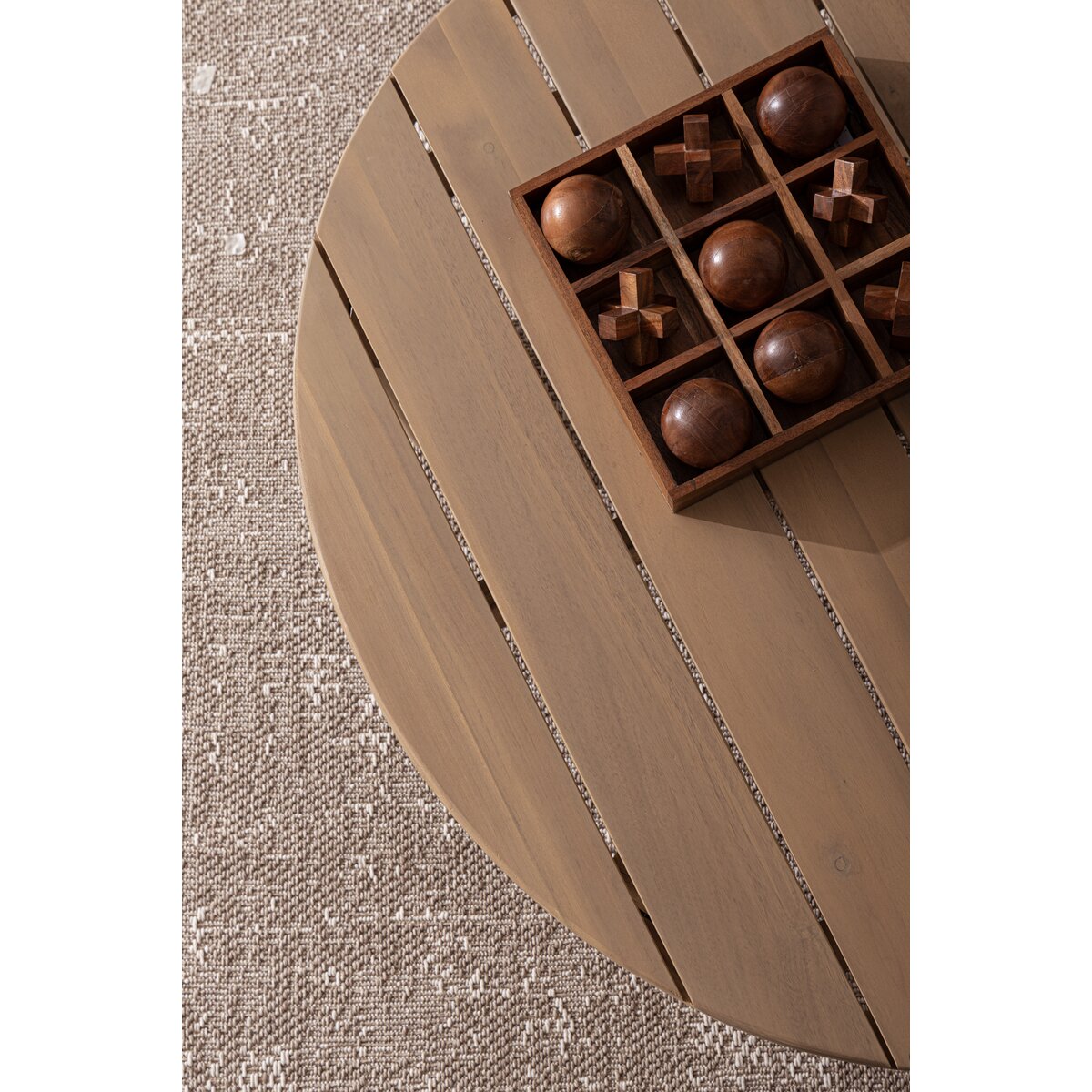 Gartencouchtisch Pablo - Akazienholz Natur, in Teak-Optik, 100 x 80 cm