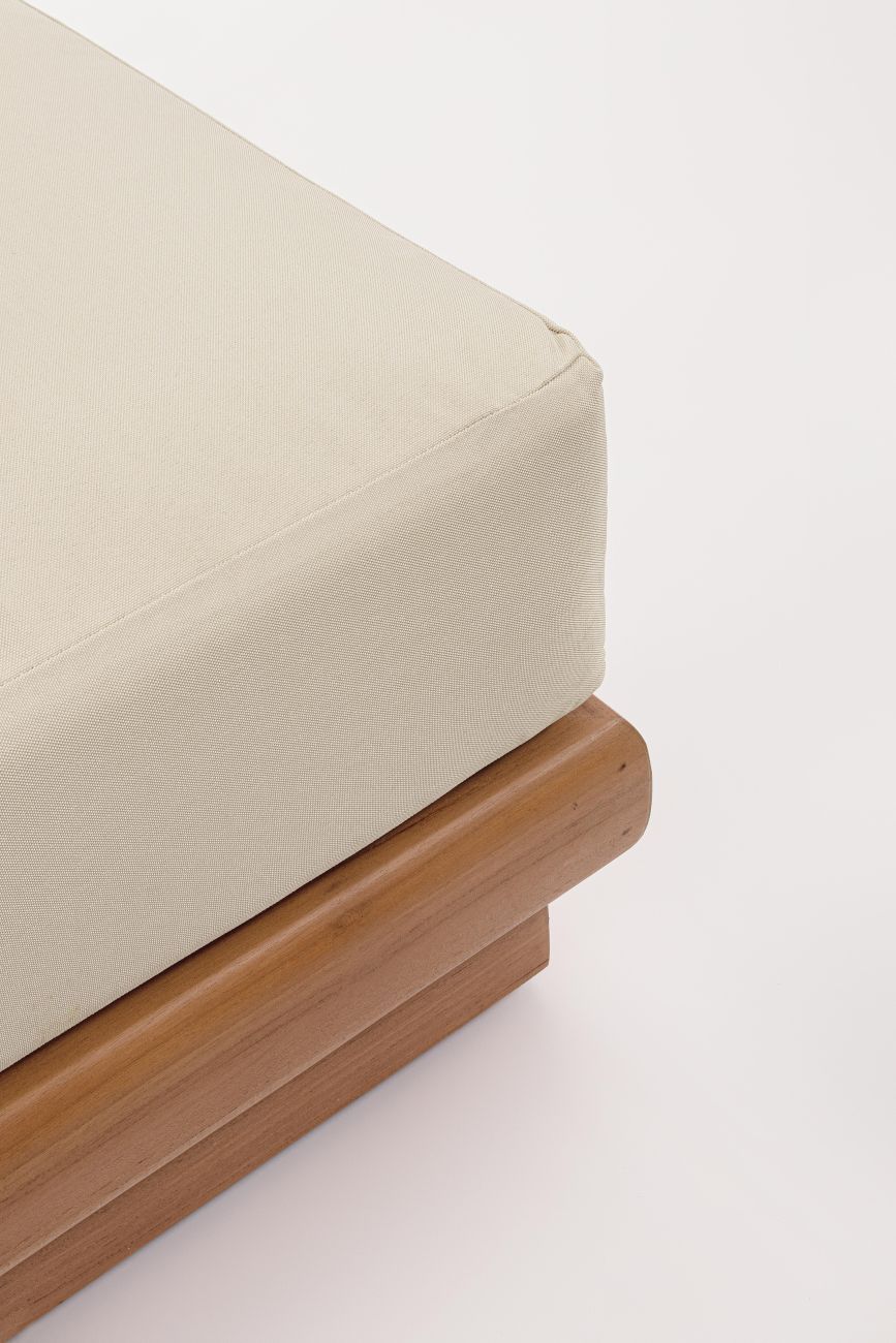 Gartenmodulsofa Delgada aus Teakholz, Sessel-Element