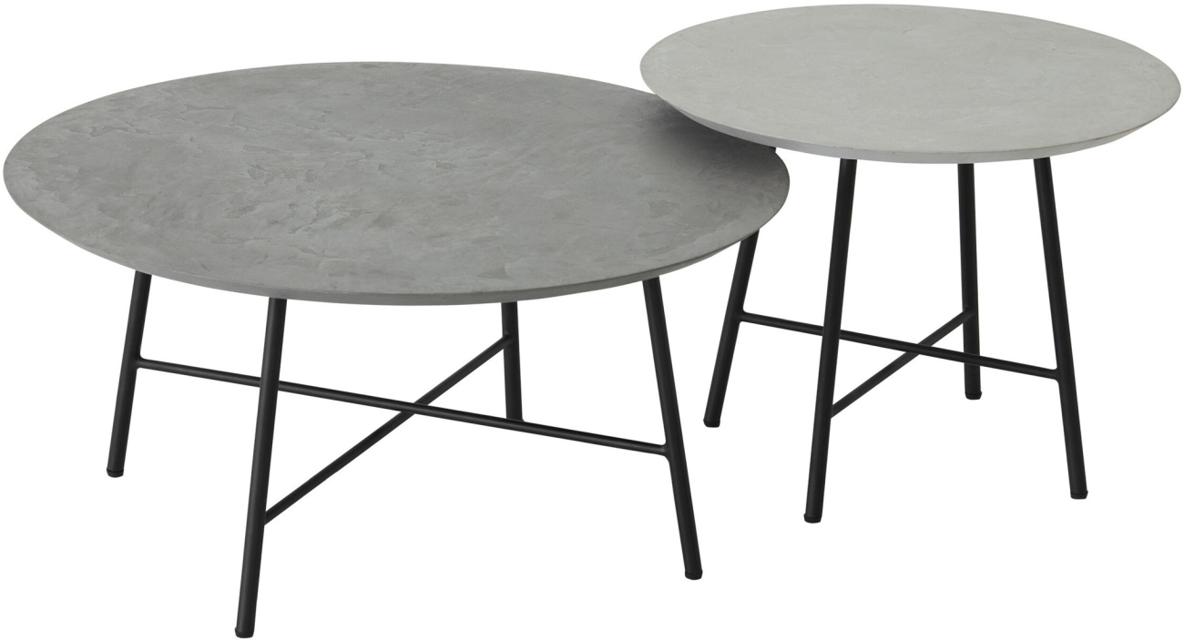 Couchtisch Delta 2er Set aus Mortex, Frost Couchtisch Delta 2er Set aus Mortex, Frost