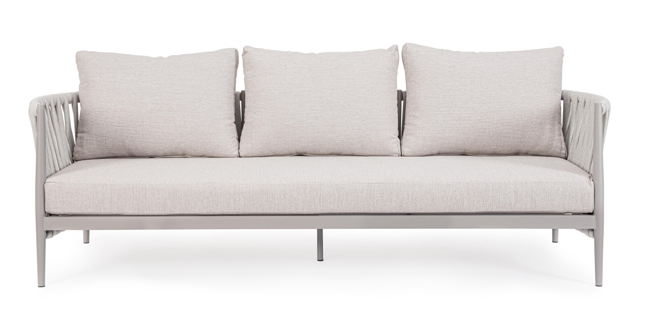 Gartensofa Jacinta aus Aluminium, Sand