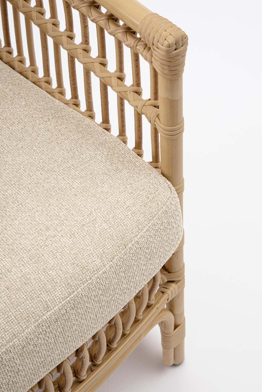 Gartensessel Adelma Ratten-Optik, Natur