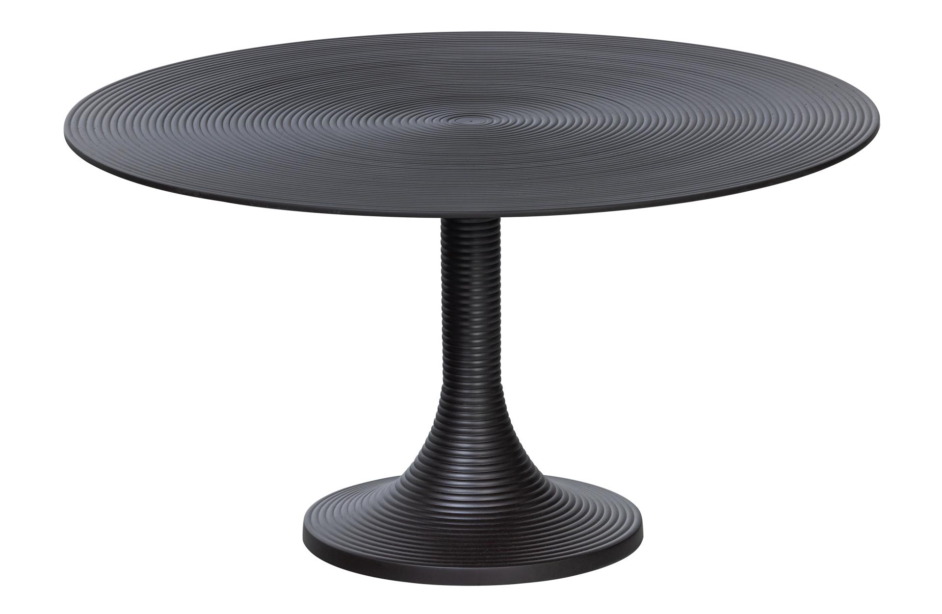 Der Couchtisch Nano wurde aus Aluminium gefertigt. Die Besonderheit des Tisches ist seine Oberfläche. Der Couchtisch ist rund und in einem schwarzem Farbton.