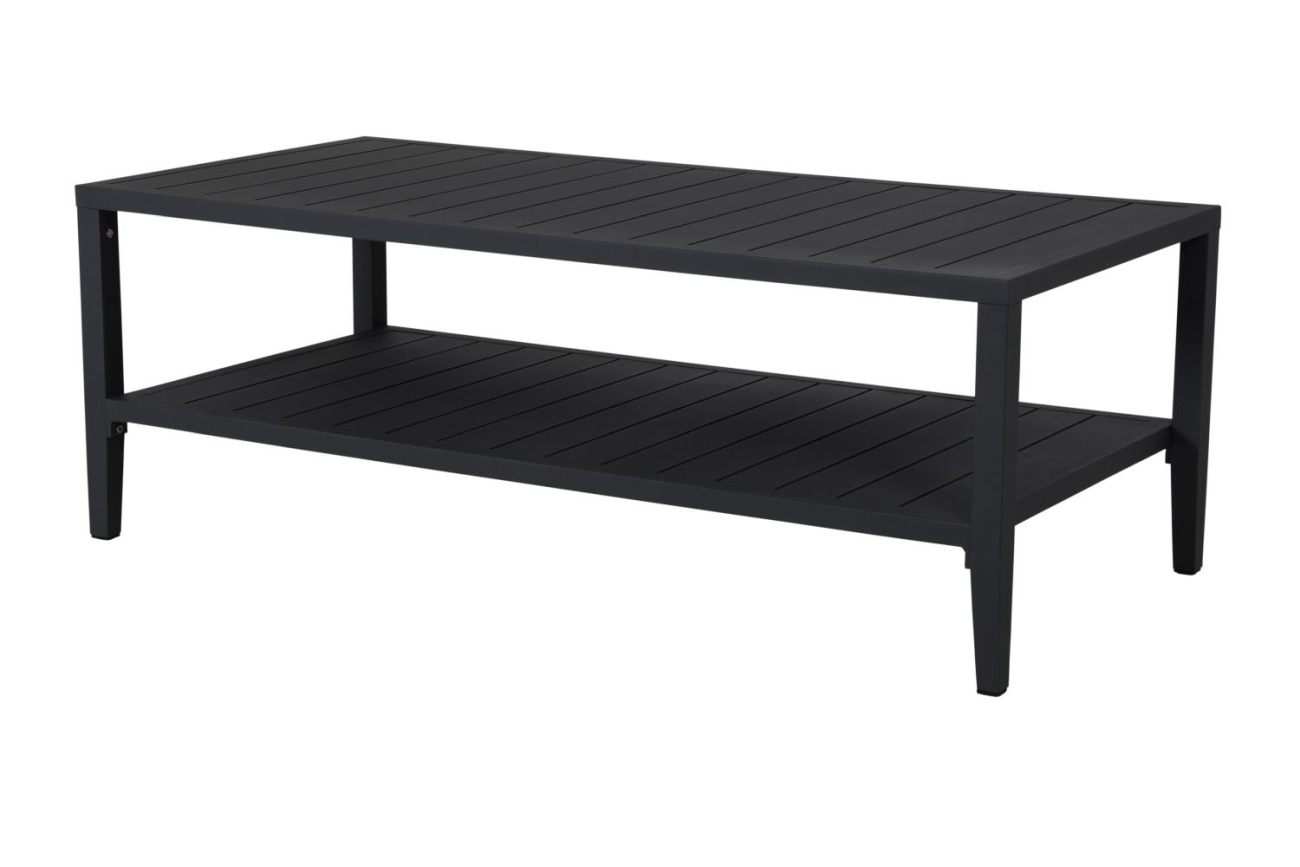 Gartencouchtisch Chelles 142 cm, Schwarz Gartencouchtisch Chelles 142 cm, Schwarz