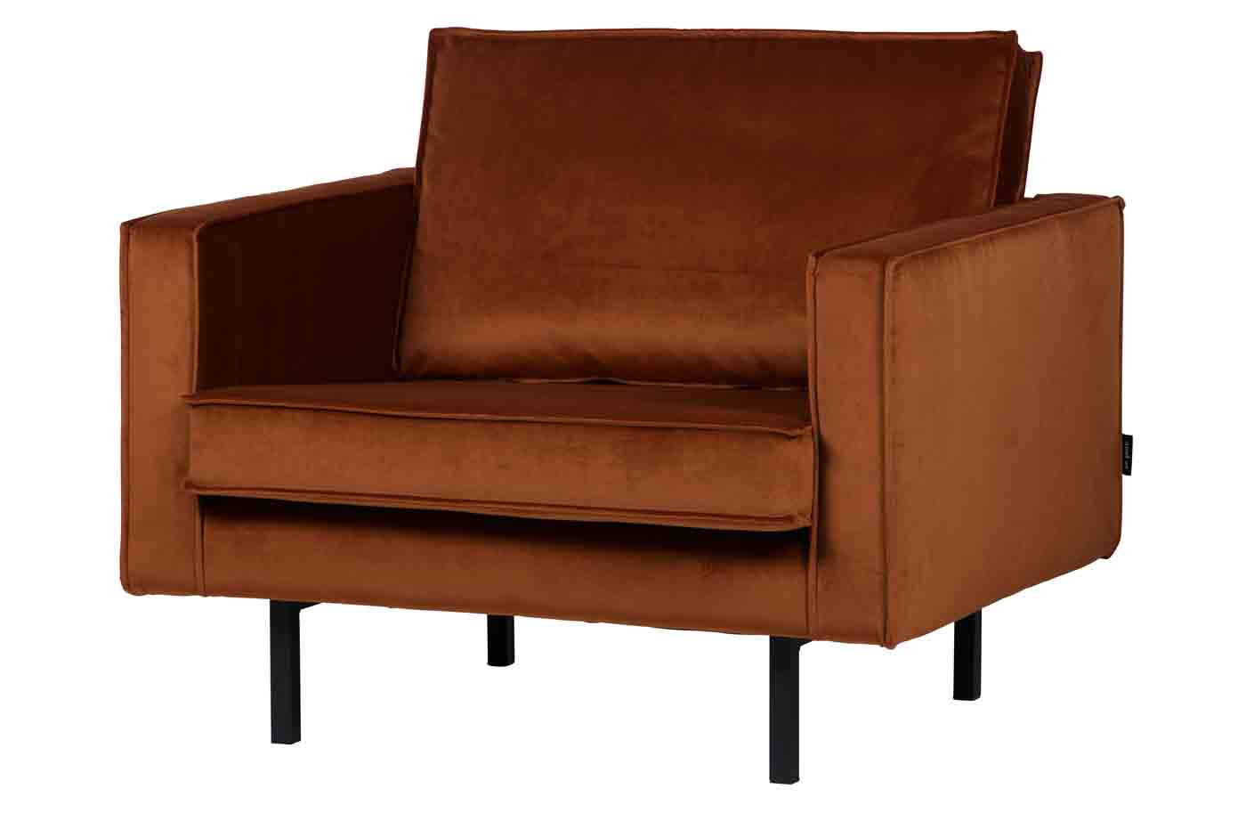 Hochwertiger Sessel mit Samtbezug im zeitlosen Design.