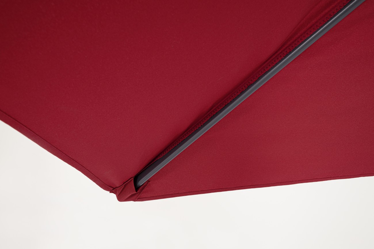 Sonnenschirm Kalife aus Metall Ø 270 cm, Burgunder