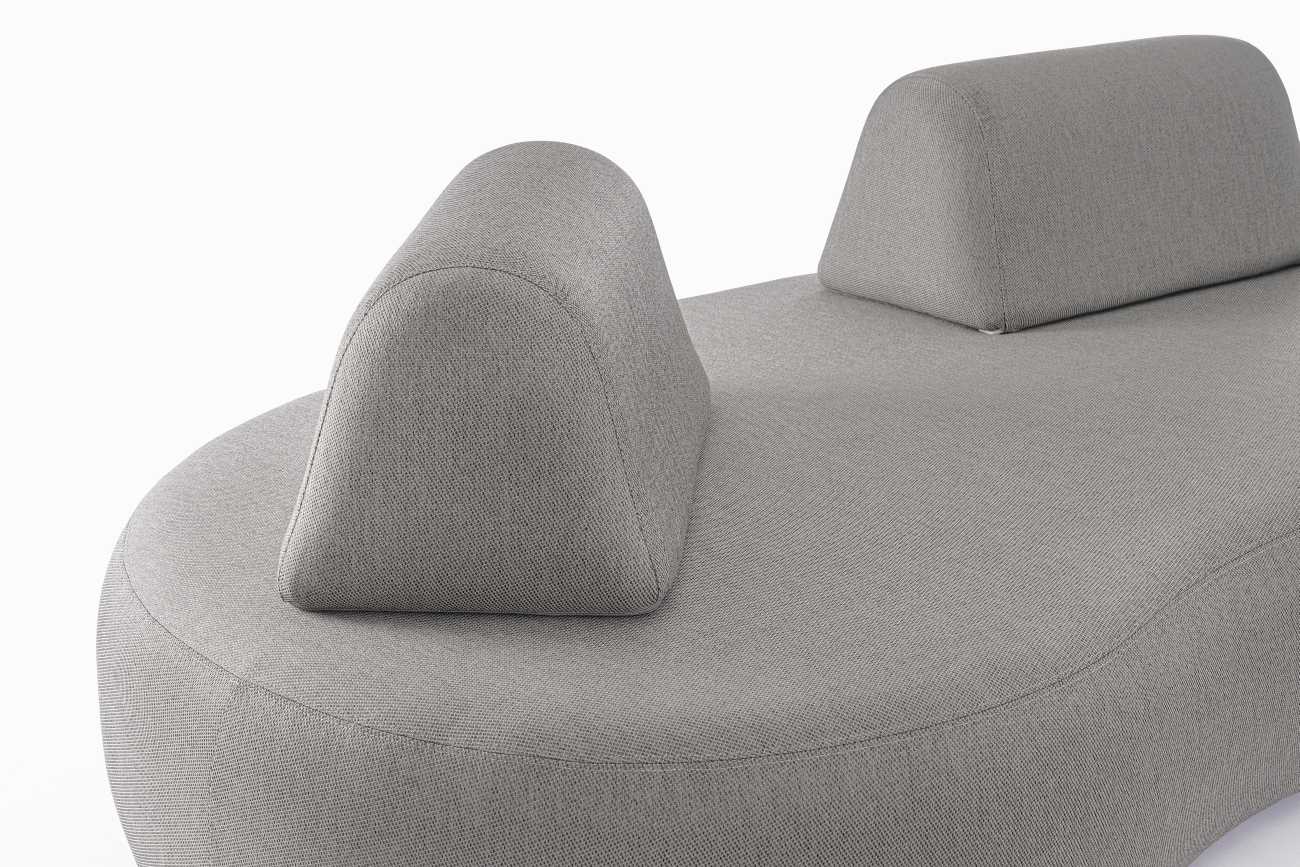 Gartensofa Cooper aus Olefin-Stoff, Grau