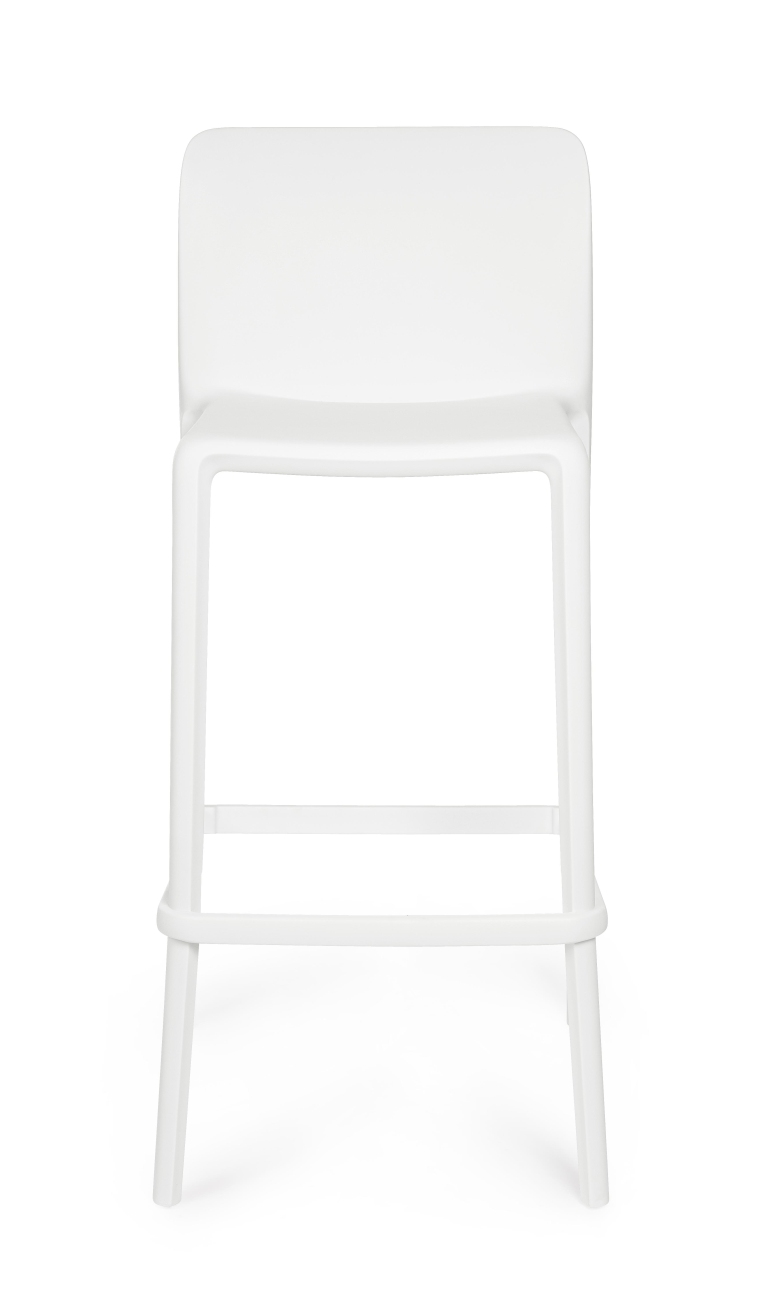 Barhocker Chloris 4er-Set aus Kunststoff, Weiß