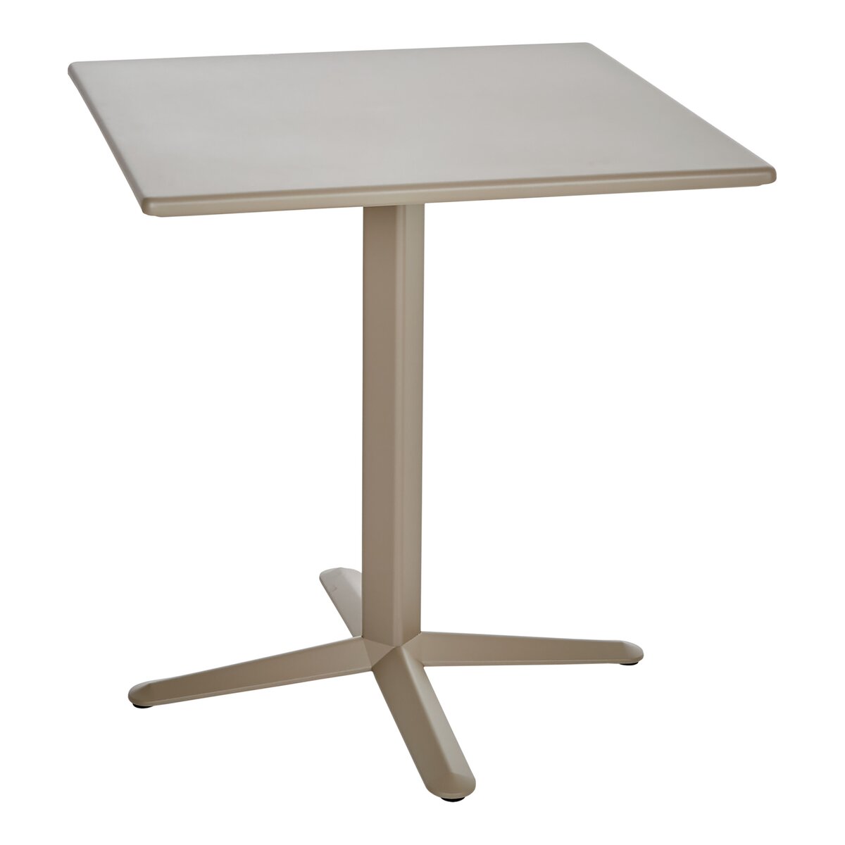 Gartenesstisch Arket, aus Aluminium mit pulverbeschichteter Metallplatte, modern, grau, 70x70 cm