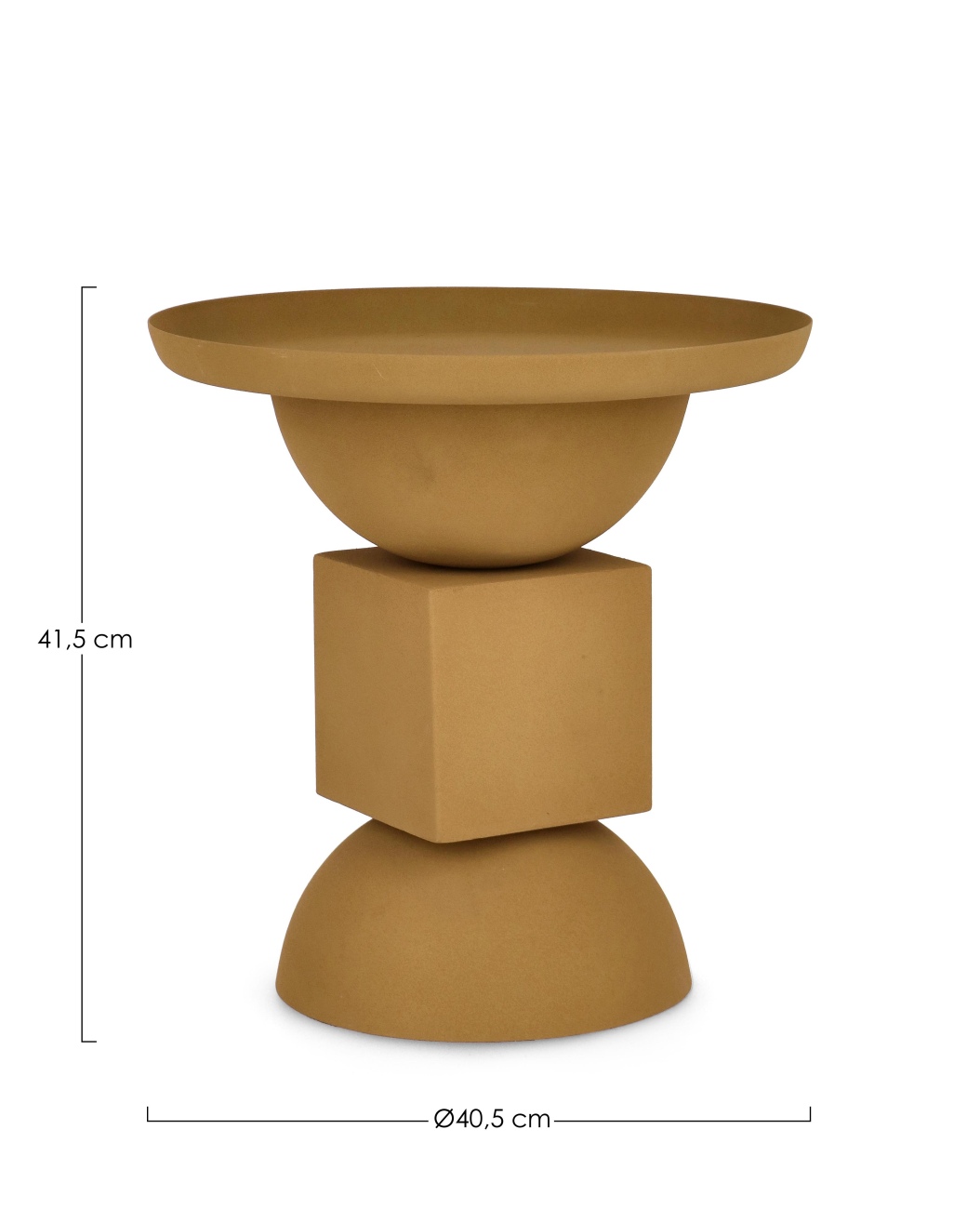 Beistelltisch Alka aus Metall, Senf