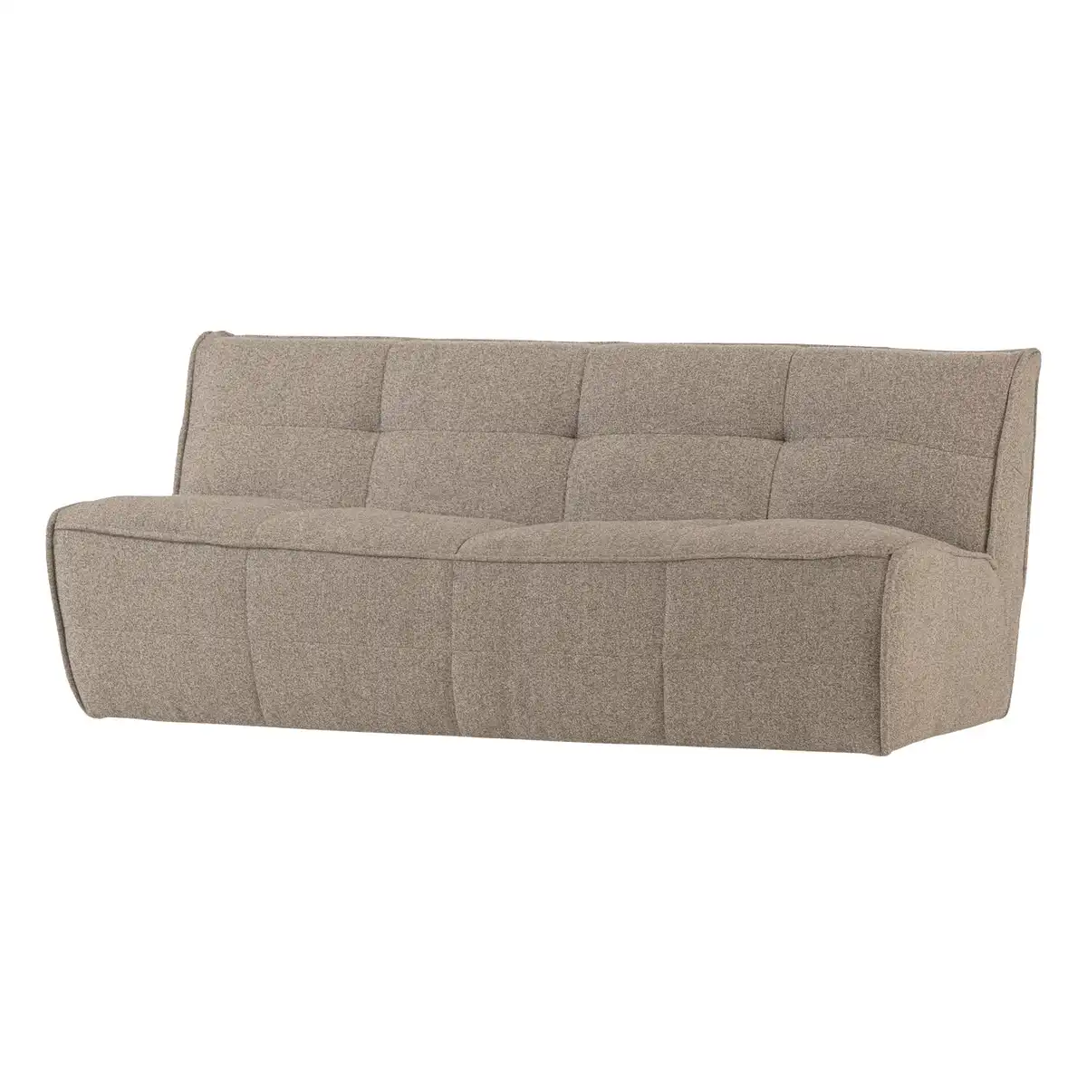 3-Sitzer Sofa Cluster - Bouclé-Stoff Khaki Braun