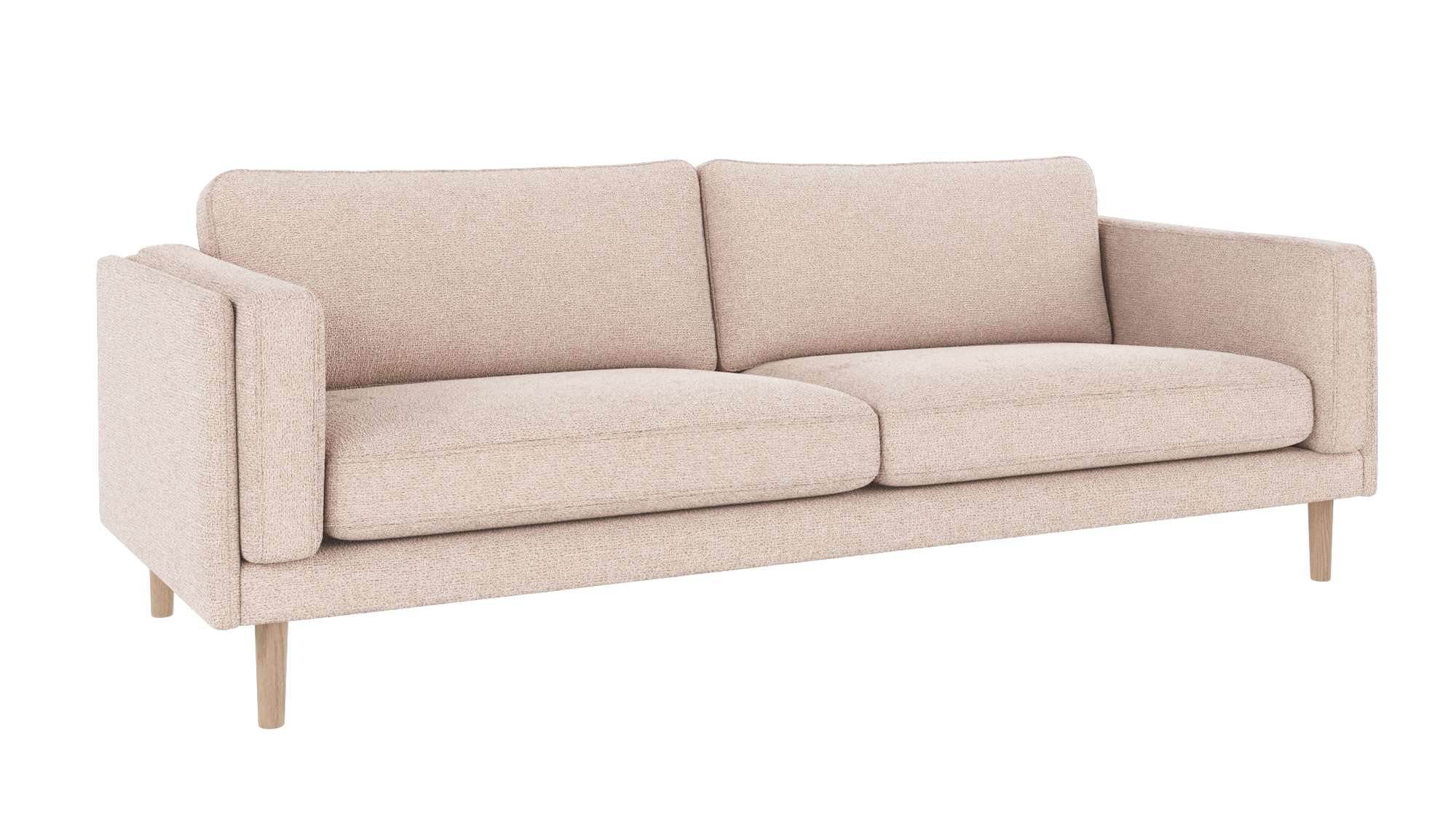 Komfortabel & schön – Sofa Braden 3-Sitzer, Beine Weiß pigmentiert, Bezug Max Hellbeige. Sofa Braden 3-Sitzer, Beine Weiß pigmentiert, Bezug Max Hellbeige