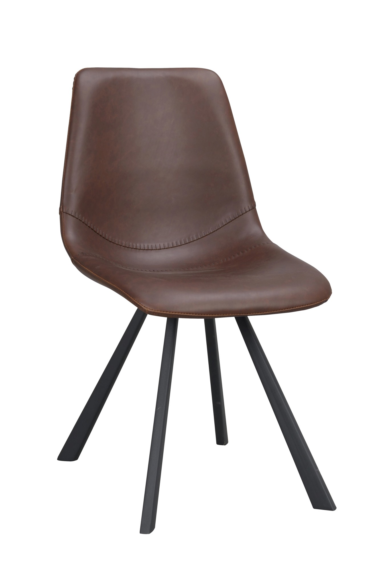 Stuhl Auburn 2er Set, Lederoptik Braun passt perfekt in stilvolle Wohnräume. Stuhl Auburn 2er Set, Lederoptik Braun