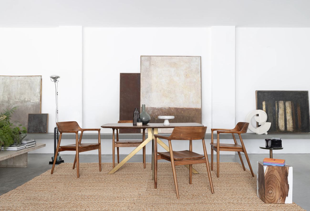 Esszimmerstuhl Suzy aus Teakholz, Natur