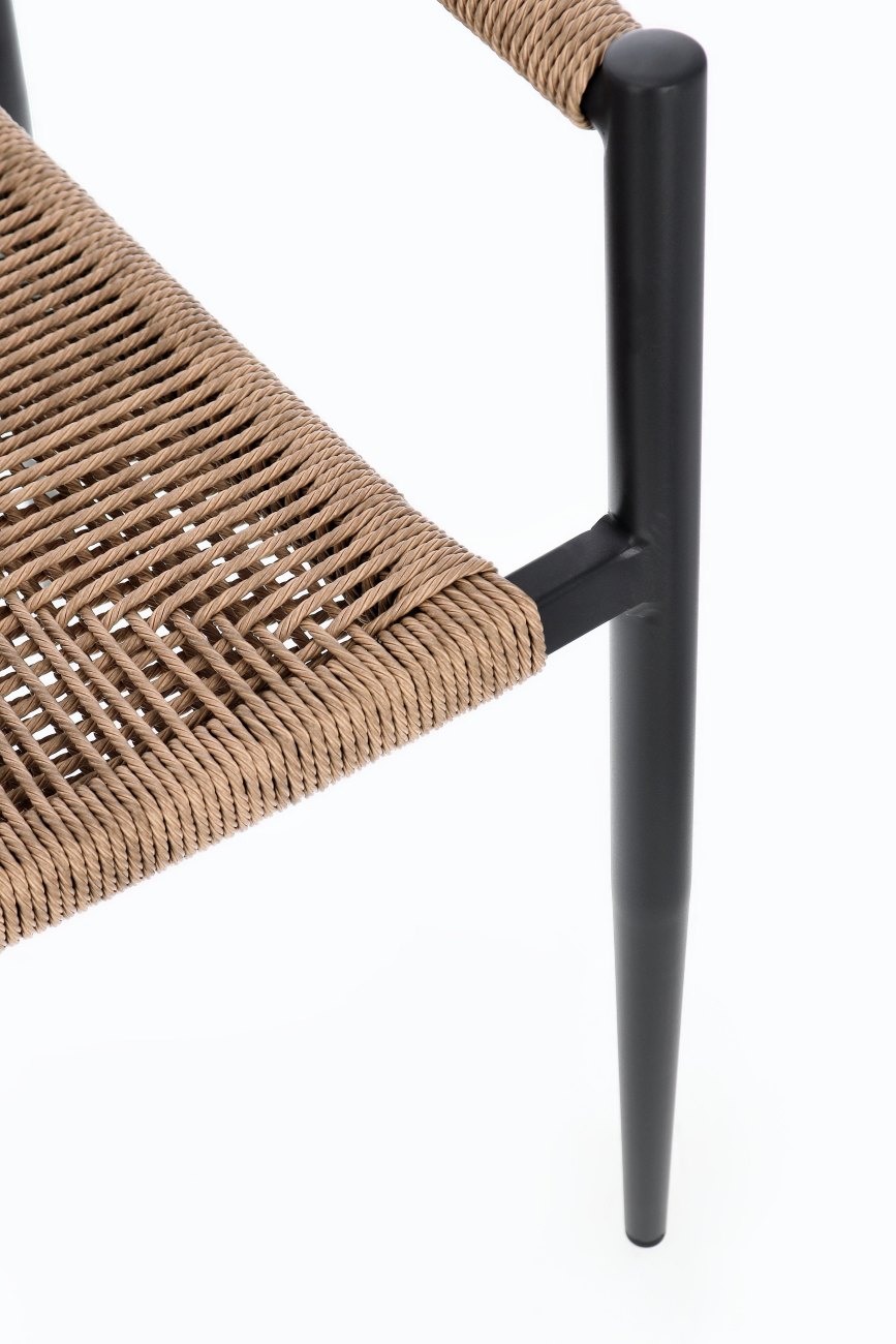 Gartenstuhl Jandia aus Aluminium, Anthrazit / Natur