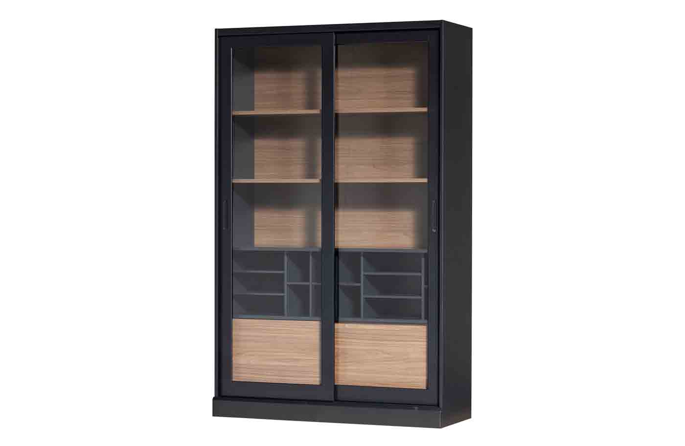 Vitrine James Schwarz aus Kiefernholz Vitrine James Schwarz aus Kiefernholz