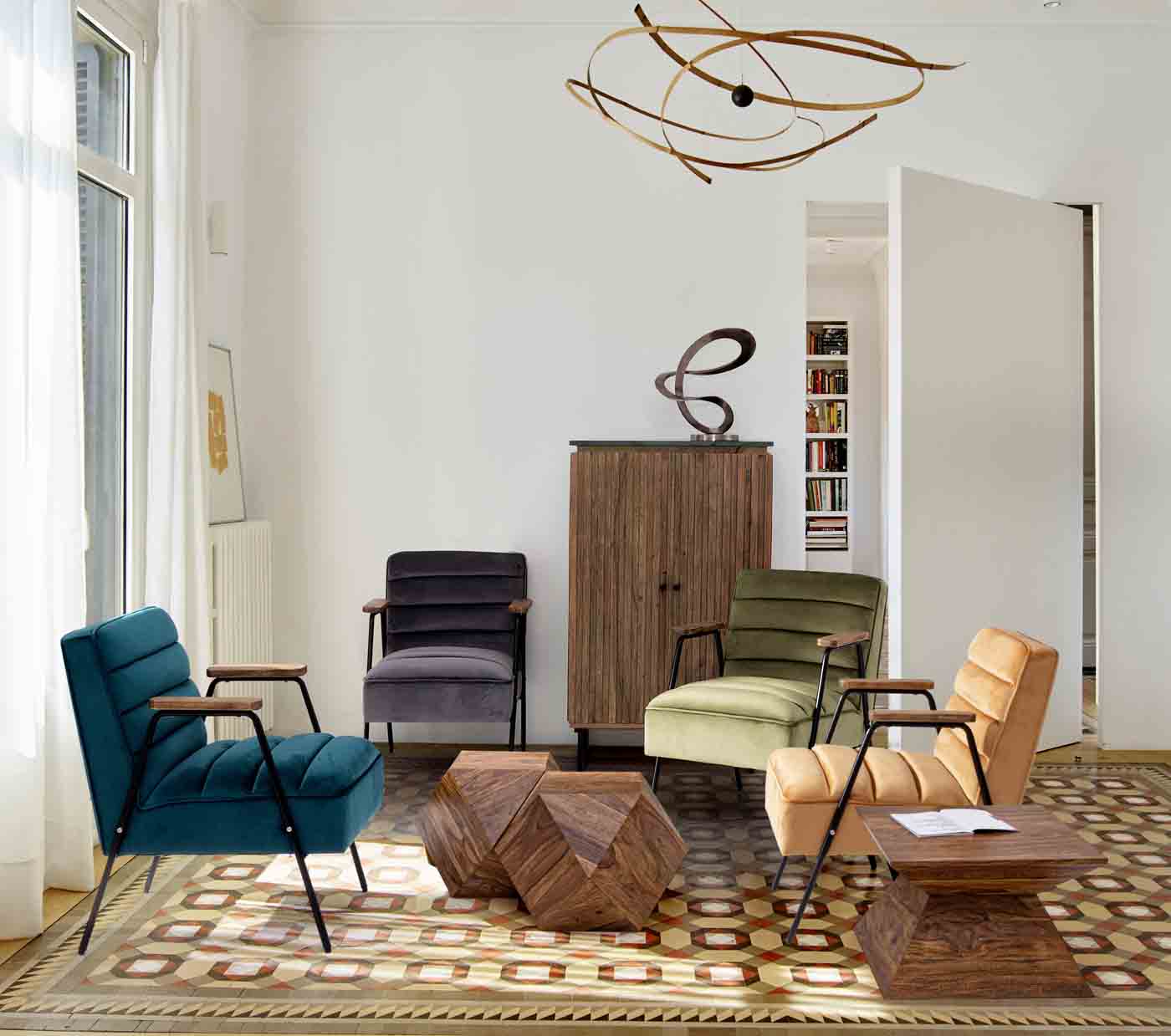 Beistelltisch Egypt aus Sheesham Holz, 42 cm