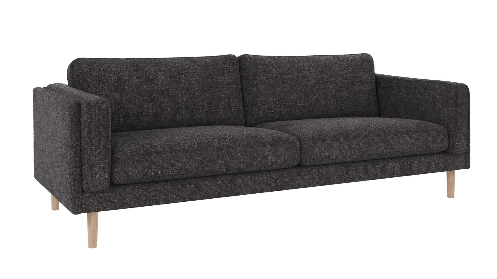 Machen Sie Ihr Zuhause komplett mit Sofa Braden 3-Sitzer, Beine Weiß pigmentiert, Bezug Robin Dunkelgrau. Sofa Braden 3-Sitzer, Beine Weiß pigmentiert, Bezug Robin Dunkelgrau