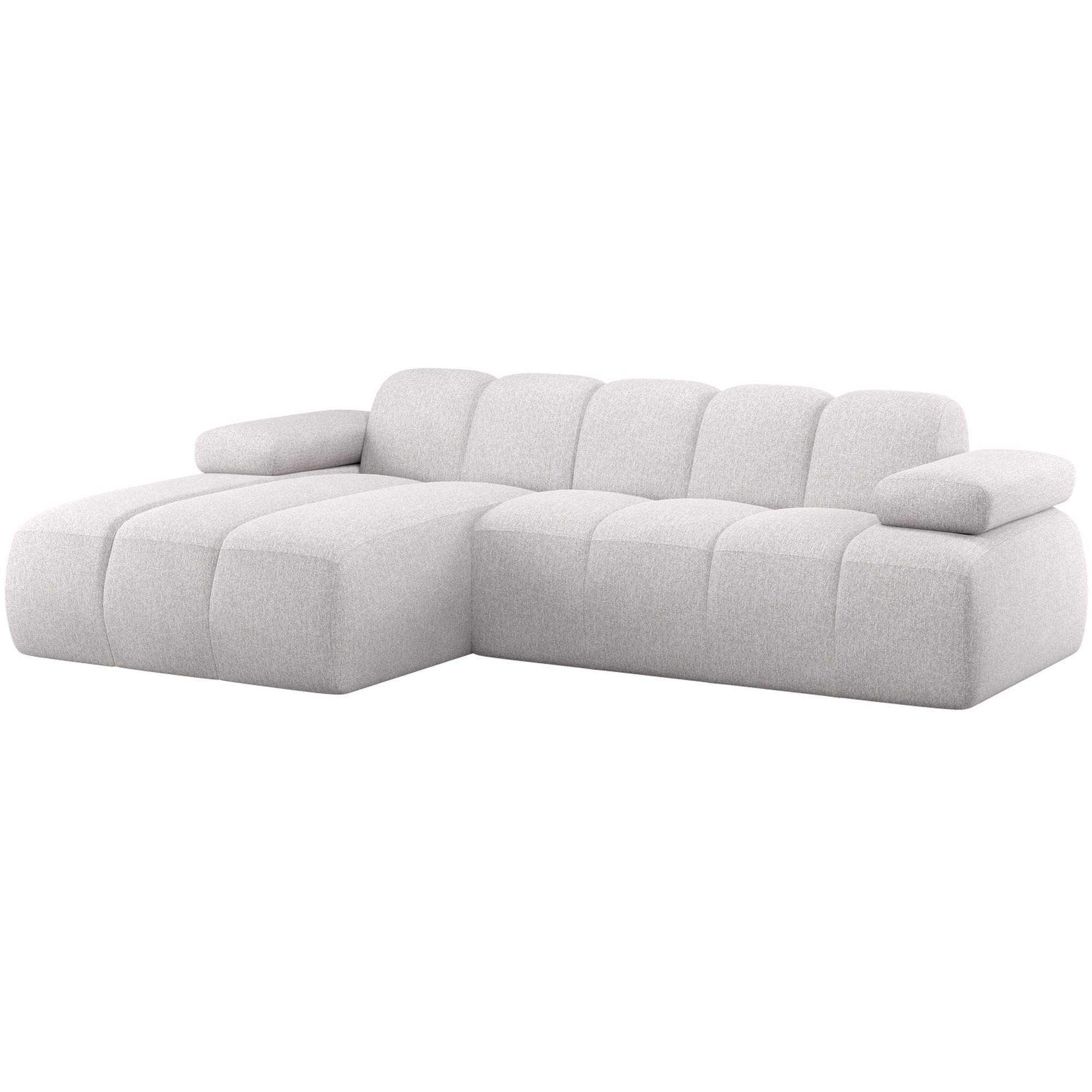 Ecksofa Mojo Chaiselongue Links - Boucle-Stoff, Natur