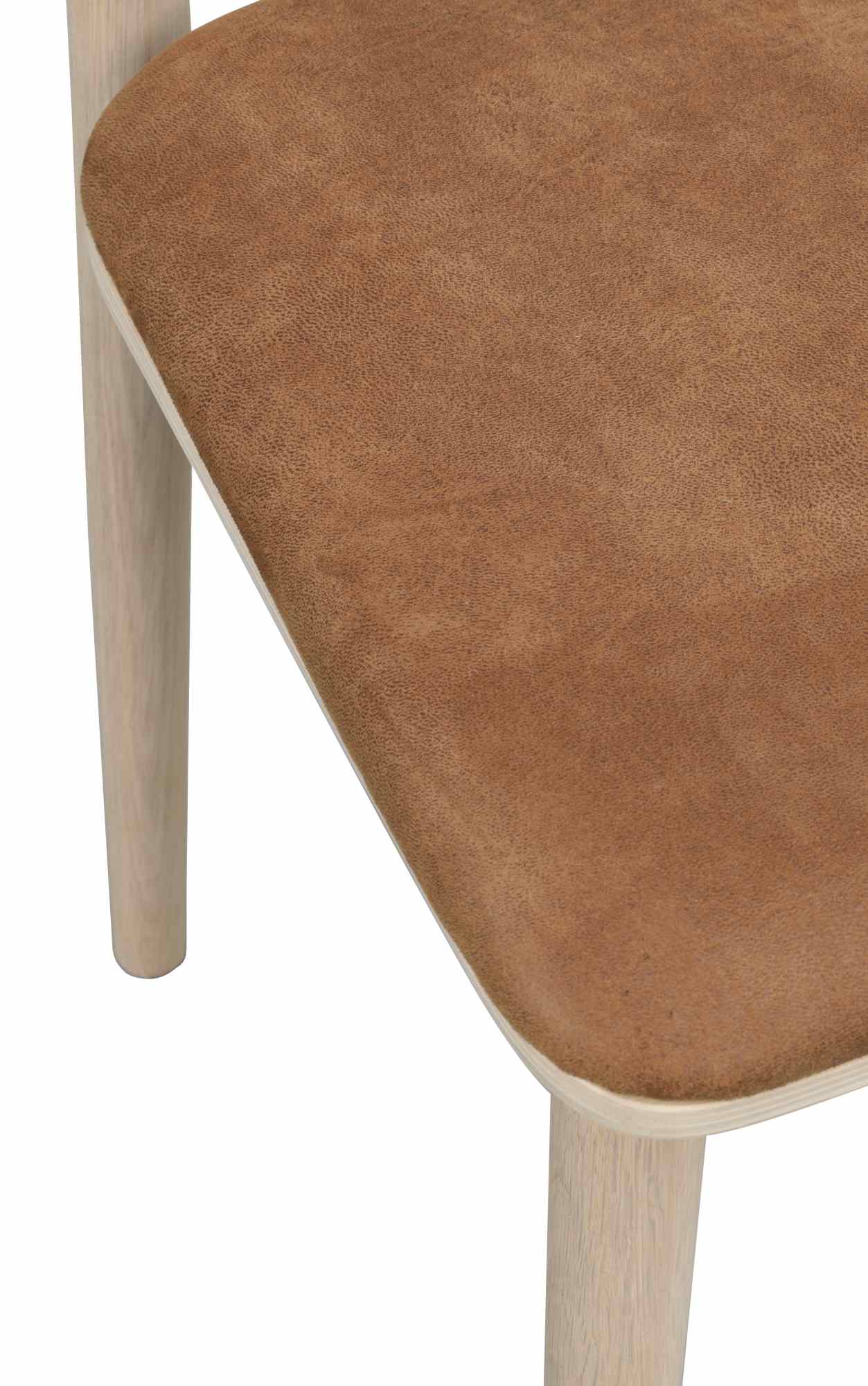 Machen Sie Ihr Zuhause komplett mit Stuhl Wolcott 2er Set, Eiche Whitewash / Braun.