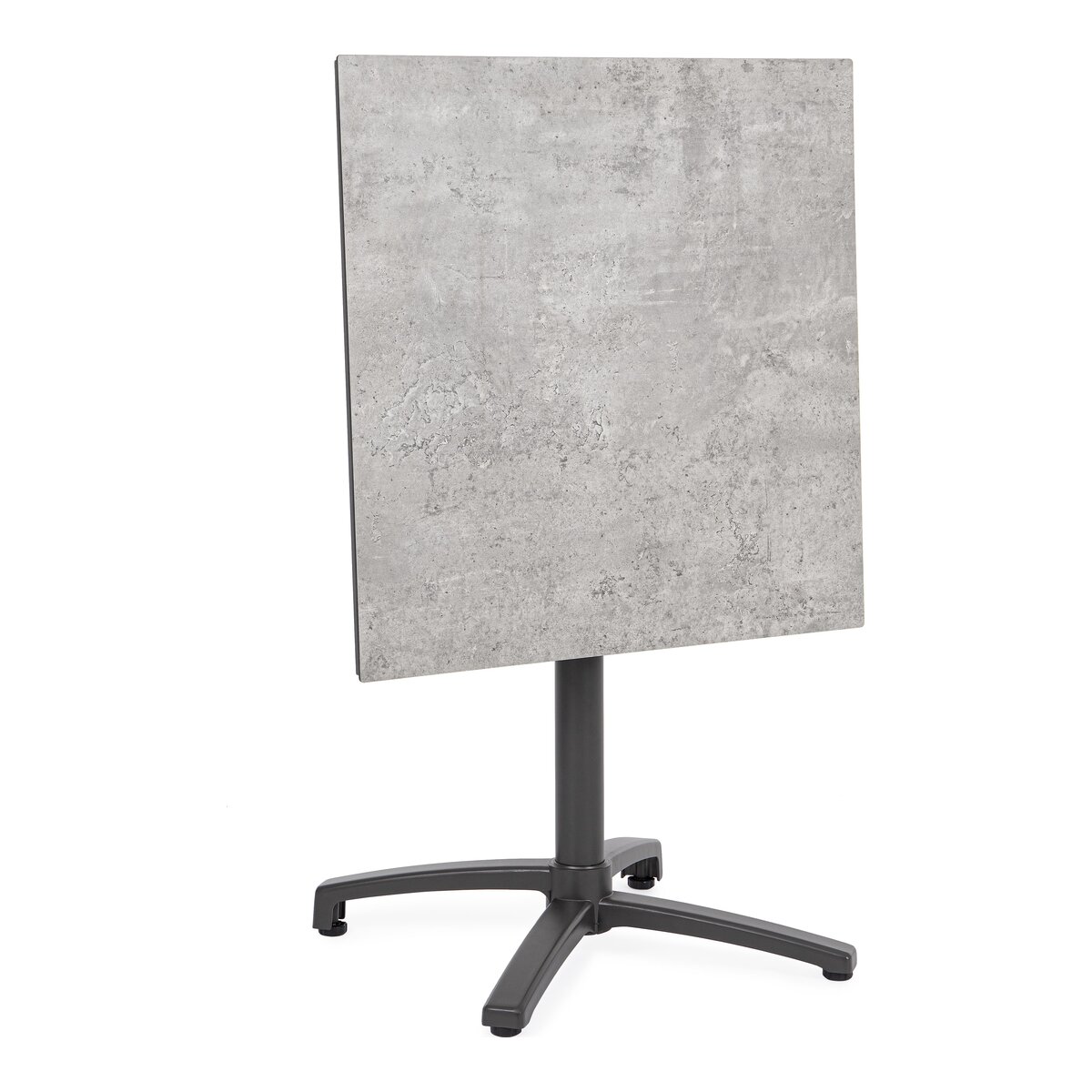 Garten-Bistrotisch Claret - Aluminium Anthrazit, HPL Grau Dunkel, 70 x 70 cm