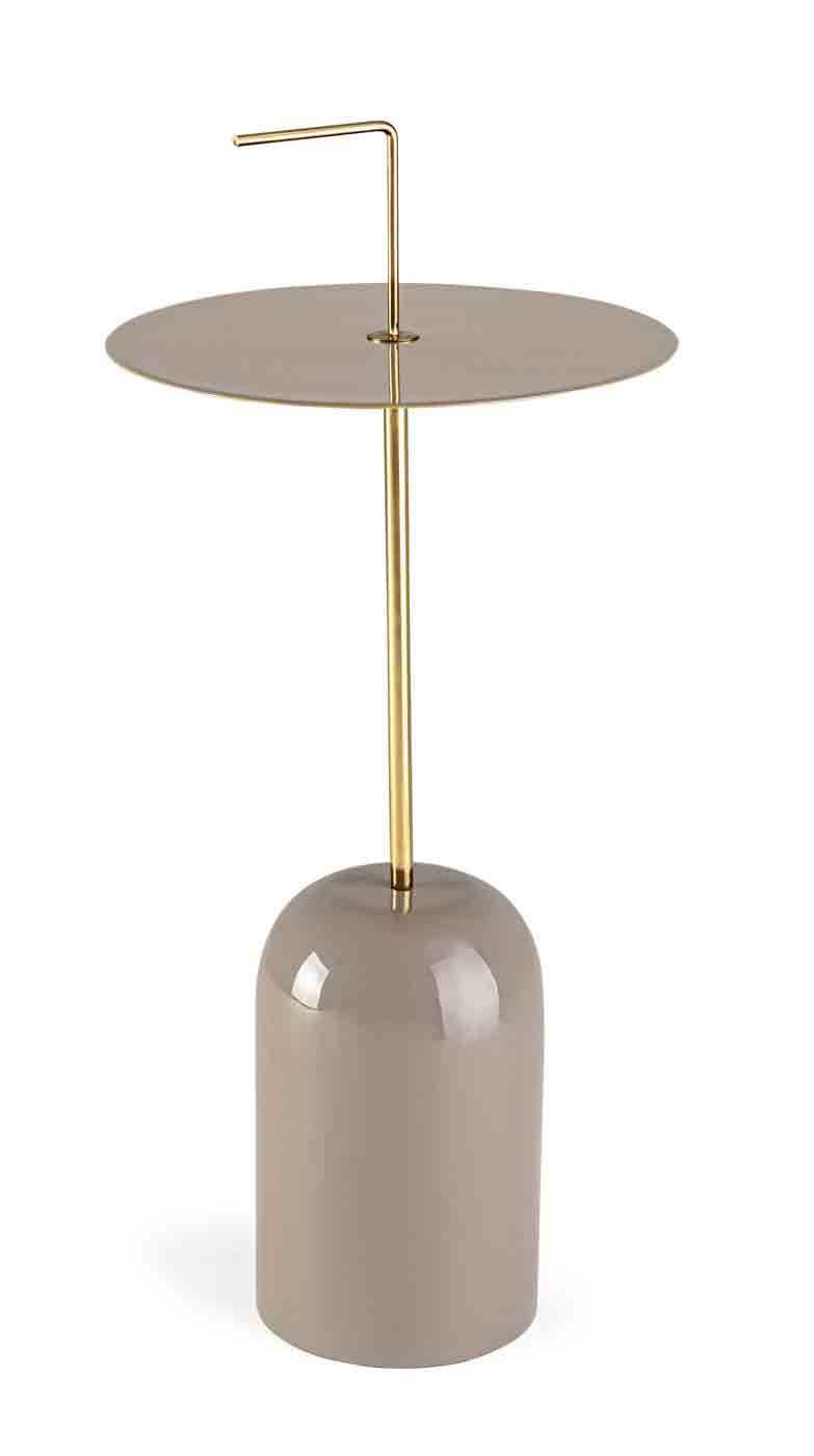 Beistelltisch Tulasi aus Metall, Taupe Beistelltisch Tulasi aus Metall, Taupe