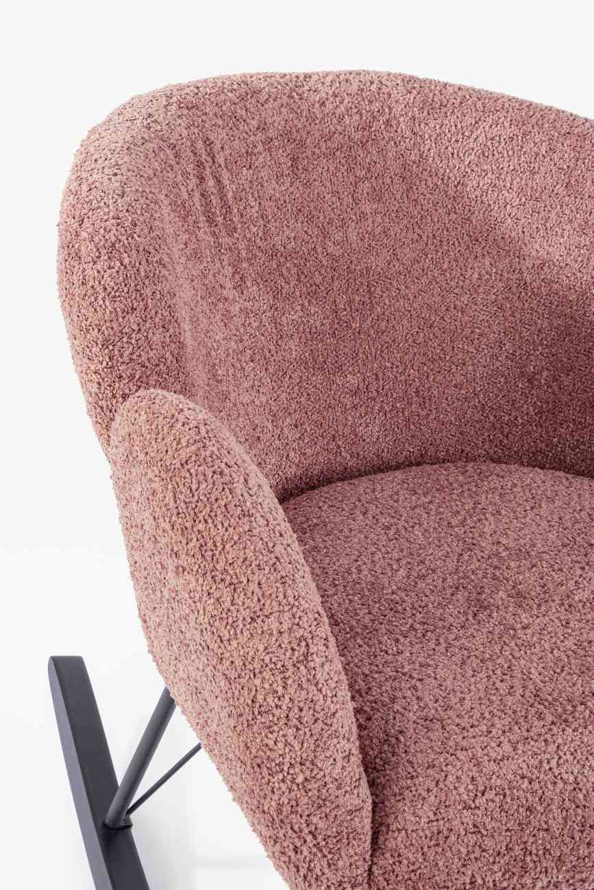 Schaukelsessel Sibilla aus Stoff, Rot