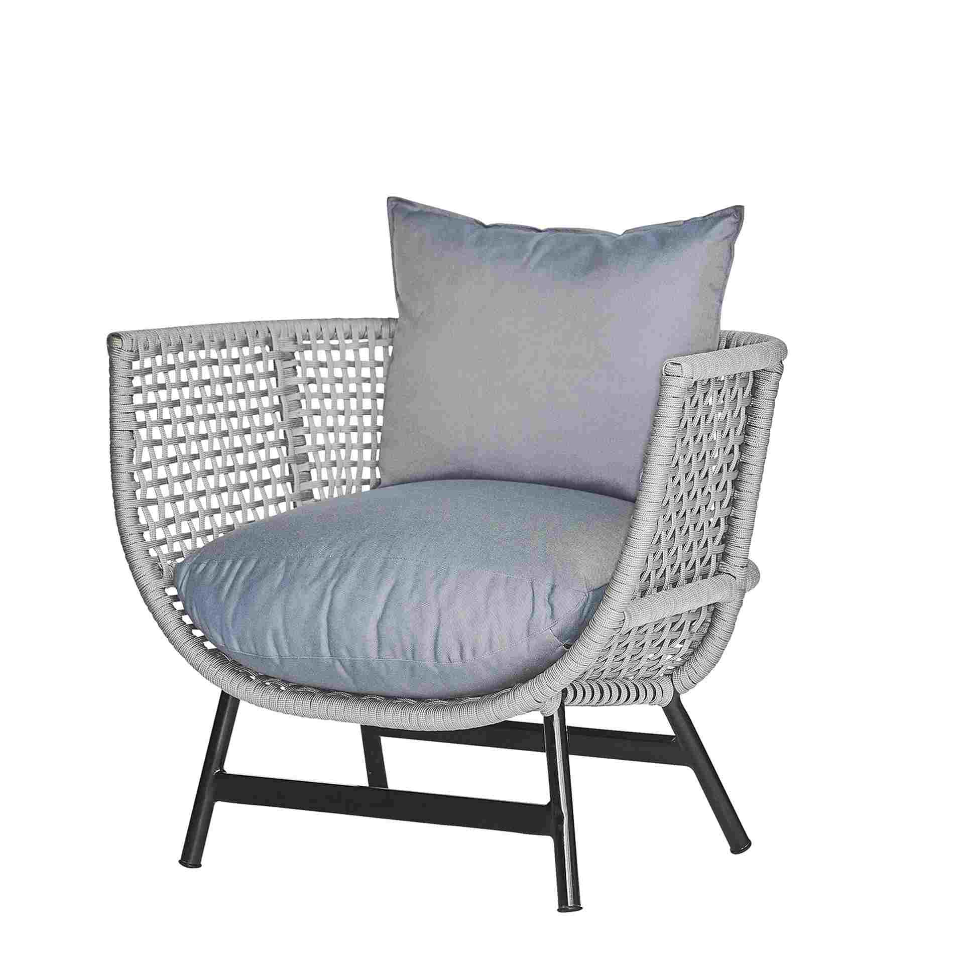 Loungesessel Suka aus Aluminium, Hellgrau Loungesessel Suka aus Aluminium, Hellgrau