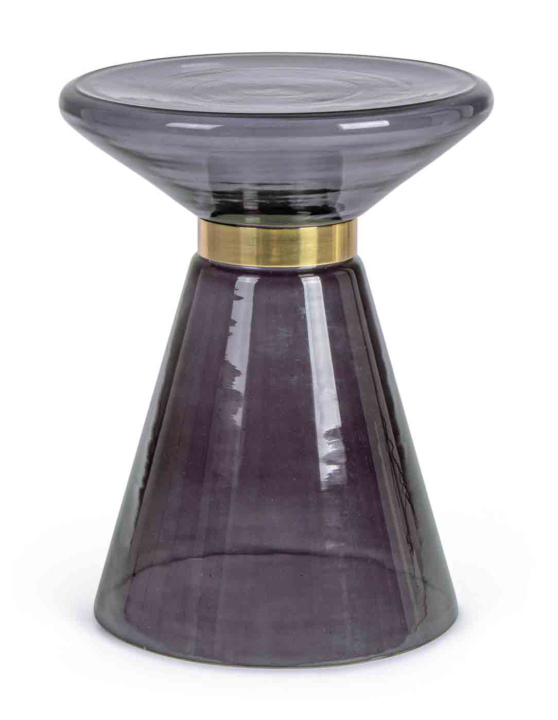 Beistelltisch Azmin aus Glas, Grau Beistelltisch Azmin aus Glas, Grau