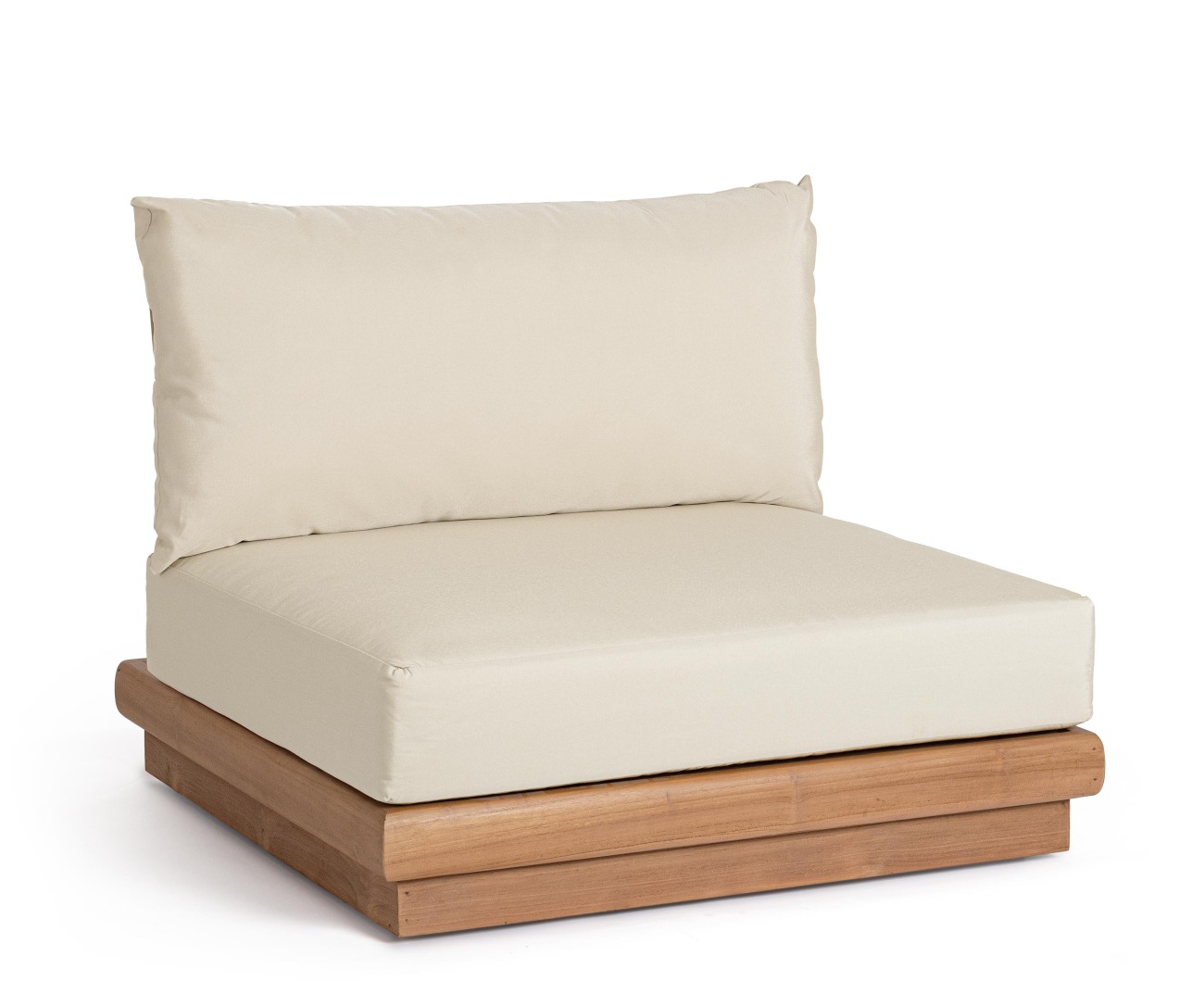 Gartenmodulsofa Delgada aus Teakholz, Sessel-Element Gartenmodulsofa Delgada aus Teakholz, Sessel-Element