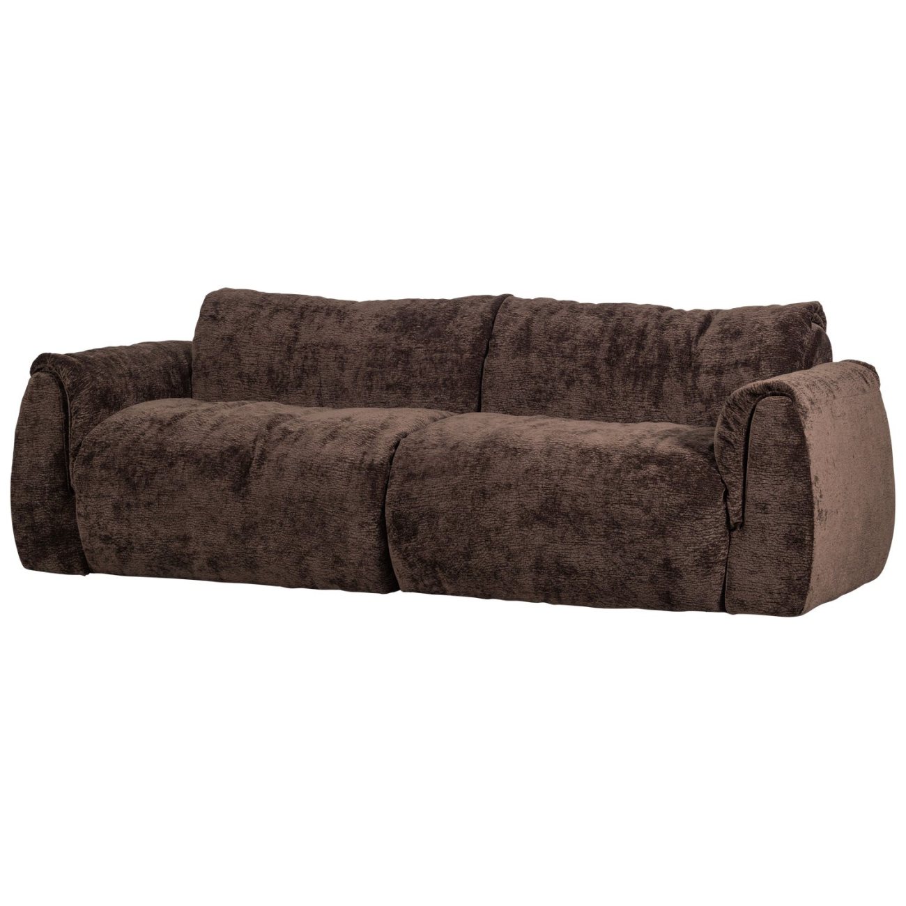 Sofa Baggy 2-Sitzer aus 3D-Chenille-Stoff, Dunkelbraun Sofa Baggy 2-Sitzer aus 3D-Chenille-Stoff, Dunkelbraun